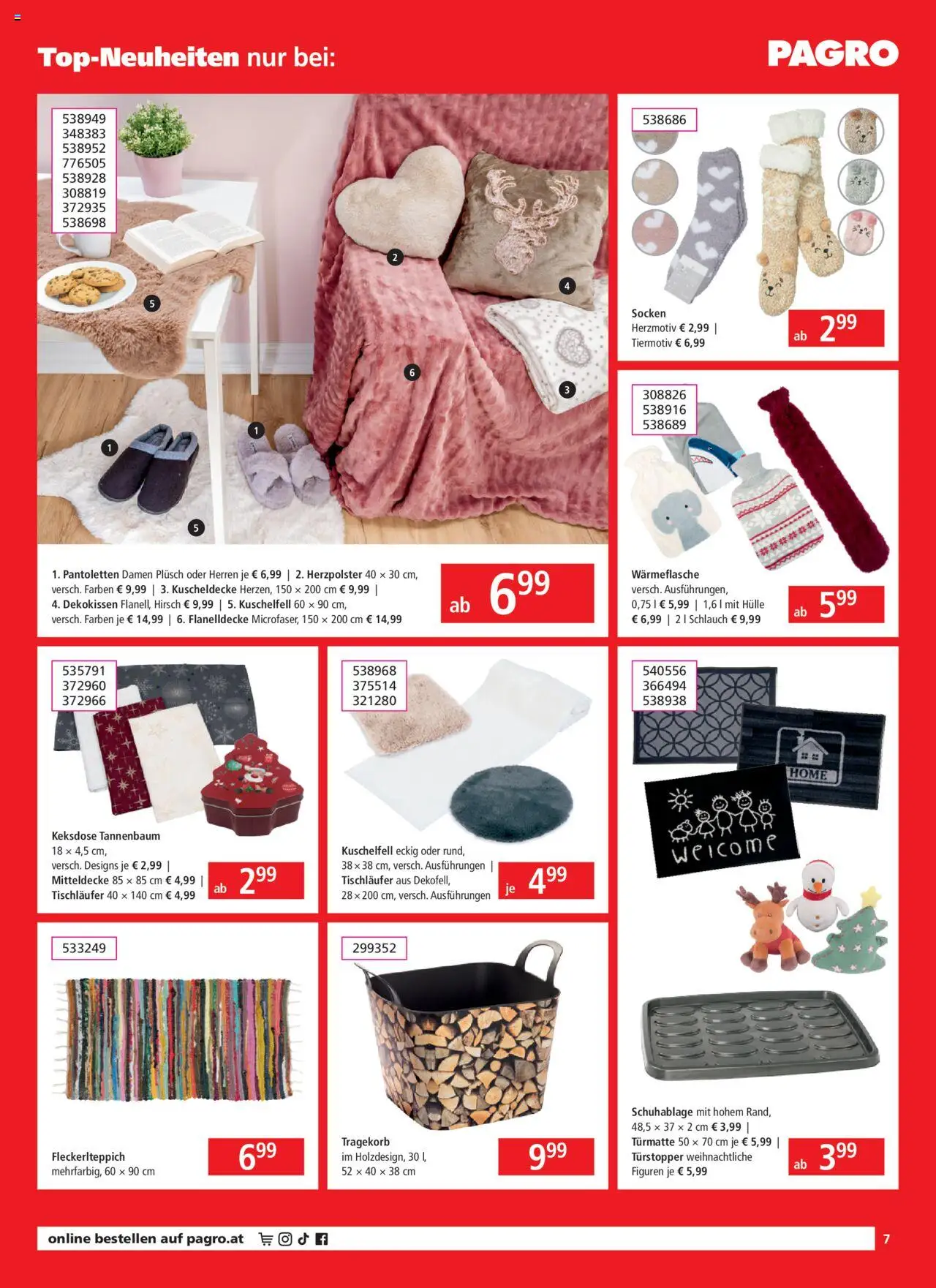 Pagro-Diskont  Flugblatt gültig ab 16.10.2025 | Seite: 7 | Produkte: Socken, Hülle