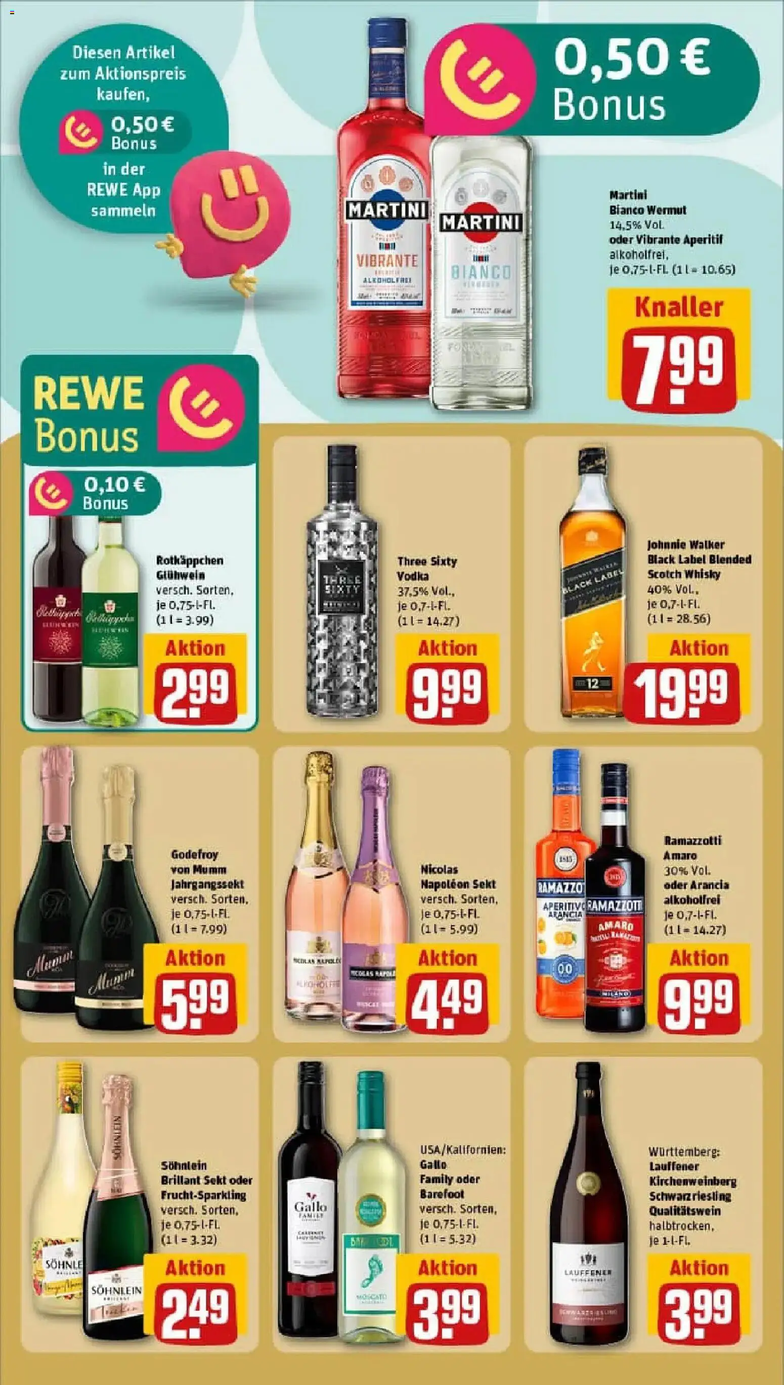Rewe prospekt Lübeck	 – gültig ab 10.11.2025 | Seite: 23 | Produkte: Martini, Sekt, Rotkäppchen, Johnnie walker