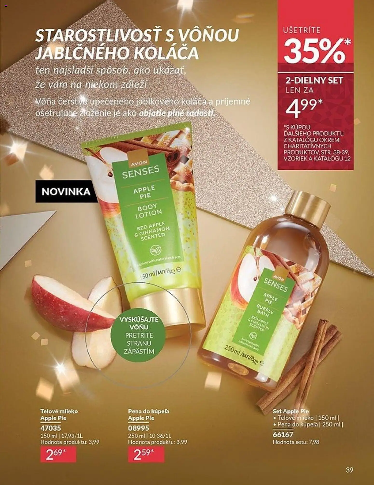 Nové Avon akcie – leták je platný od 01.11.2025 | Strana: 39 | Produkty: Mlieko, Apple, Telové mlieko, Pena do kúpeľa