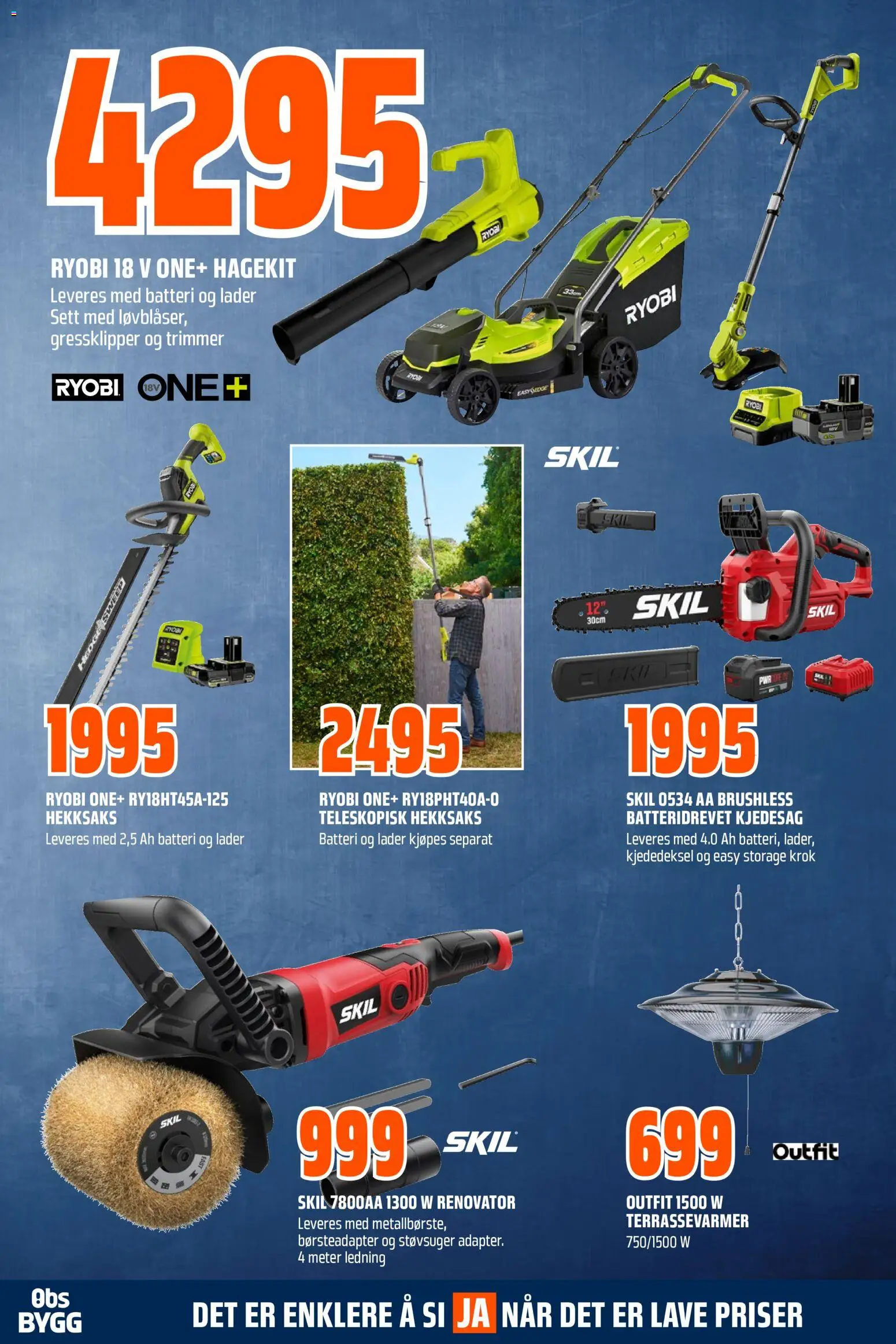 {H1} | Side: 12 | Produkter: Ledning, Støvsuger, Gressklipper, Batteri