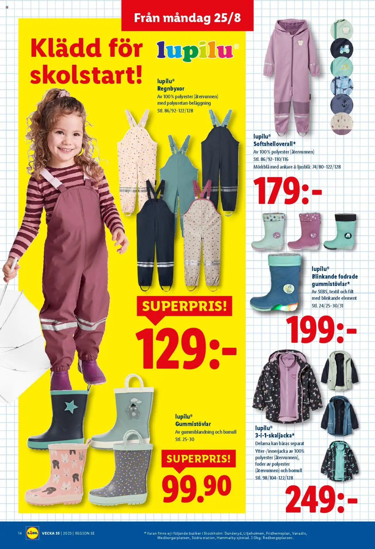 Lidl reklamblad aktuell från 25.08.2025 | Sida: 16 | Produkter: Filt, Regnbyxor