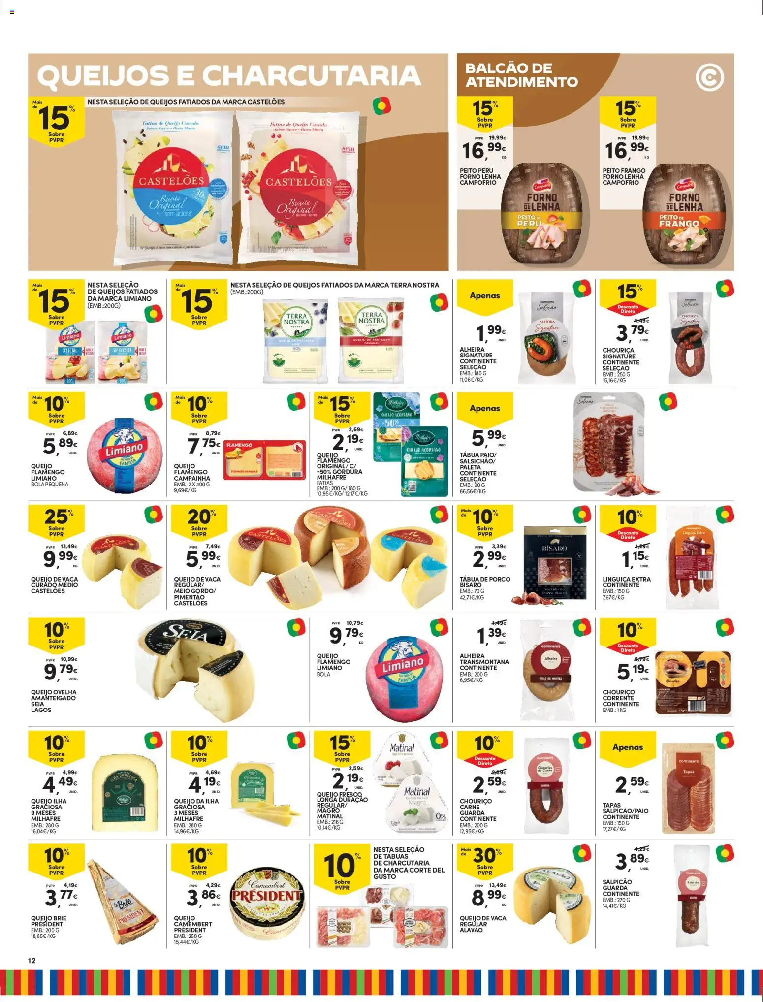 Continente - Madeira │ válido de 26.12.2025 | Página: 12 | Produtos: Peito de peru, Peru, Salpicão, Queijo