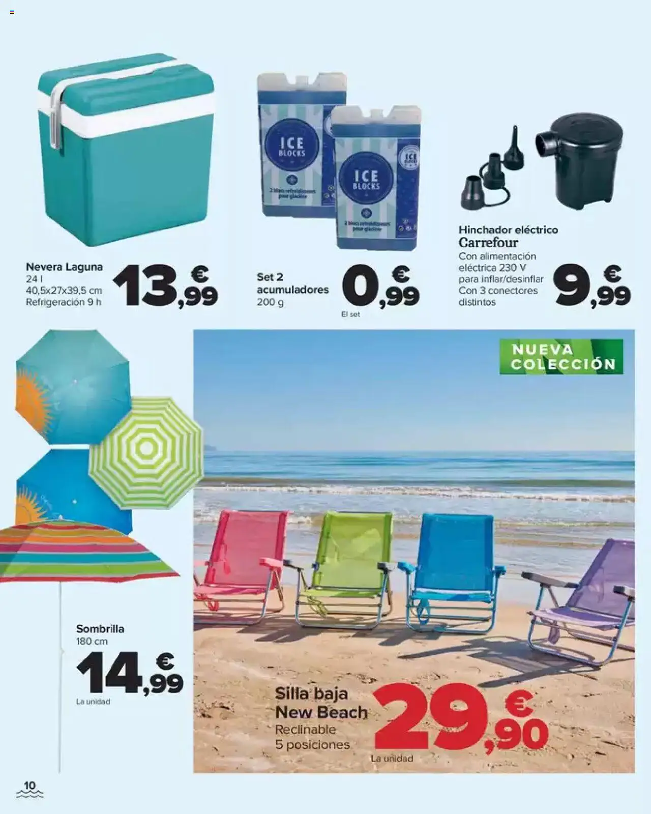 Carrefour - Piscina │ válido desde el 16.05.2025 | Página: 10 | Productos: Sombrilla, Nevera, Silla
