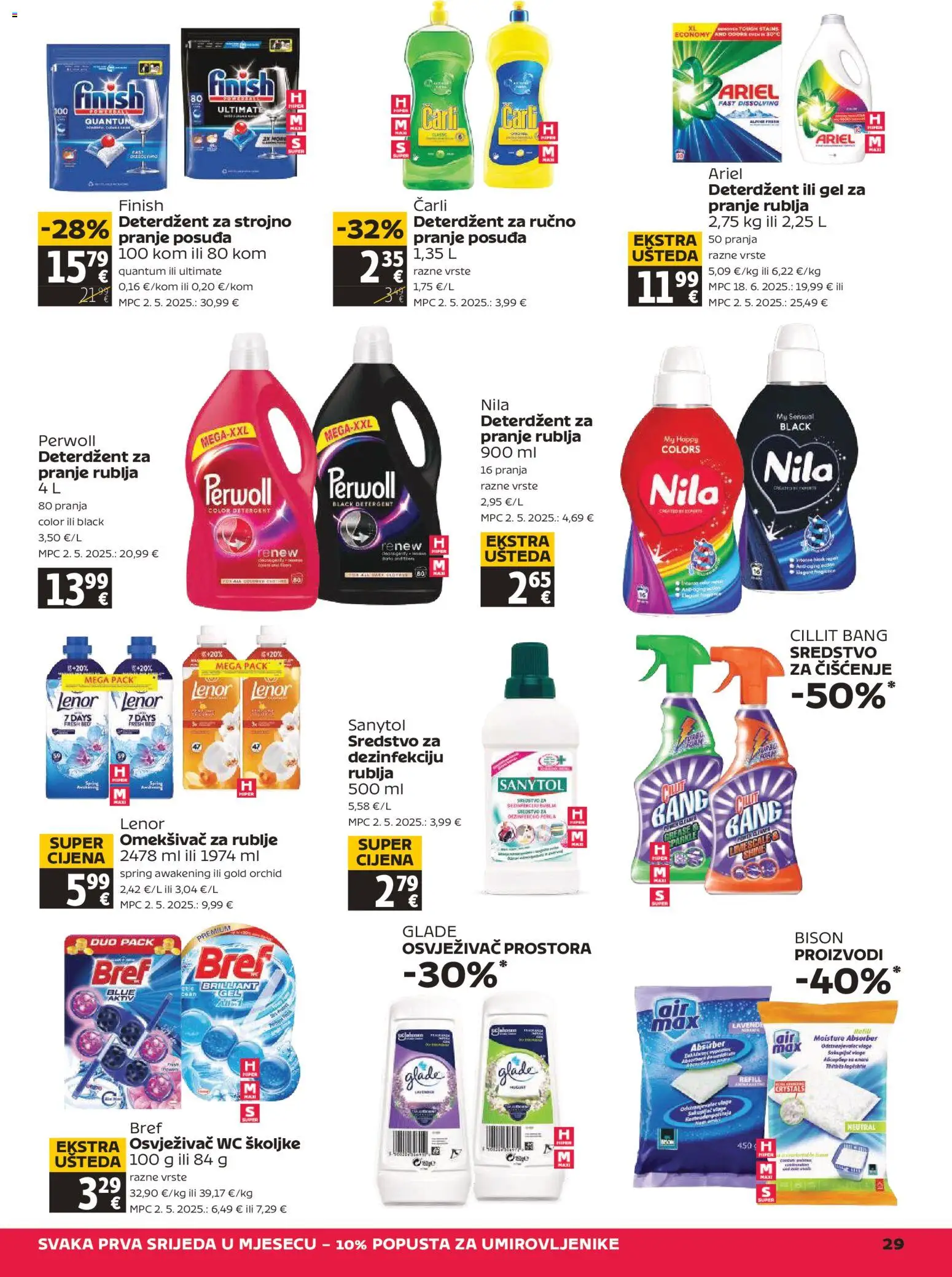 Tommy katalog | vrijedi od 26.02.2026 | Stranica: 29 | Proizvodi: Osvježivač prostora, Nila, Perwoll, Ariel