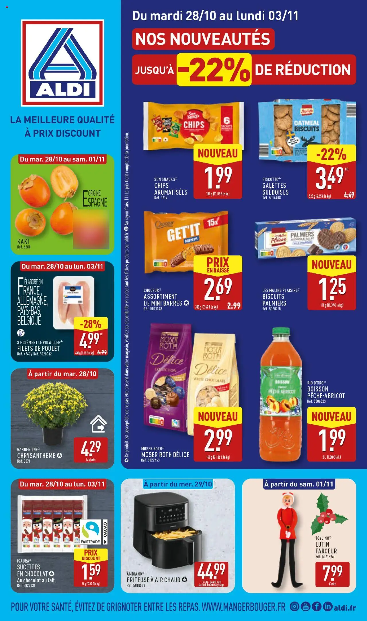 {H1} | Page: 1 | Produits: Pêche, Friteuse, Chocolat, Chips