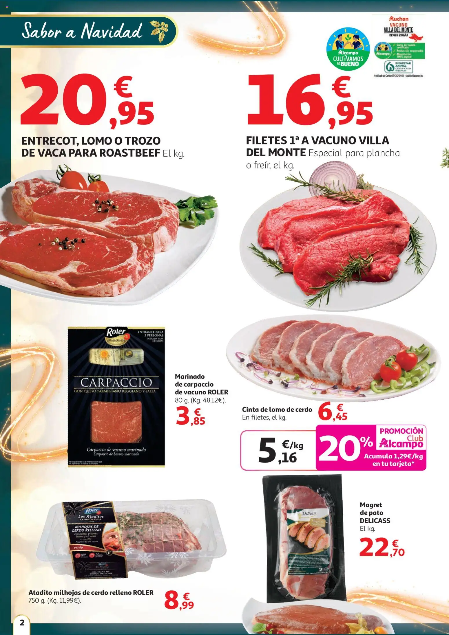Alcampo - Nacional SST │ válido desde el 11.12.2025 | Página: 2 | Productos: Μπιμπερό, Queso, Cerdo, Plancha