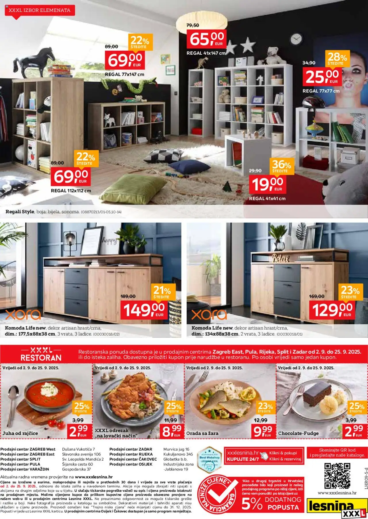 Lesnina katalog | vrijedi od 02.09.2025 | Stranica: 12 | Proizvodi: Komoda, Rajčice, Juha, Regal