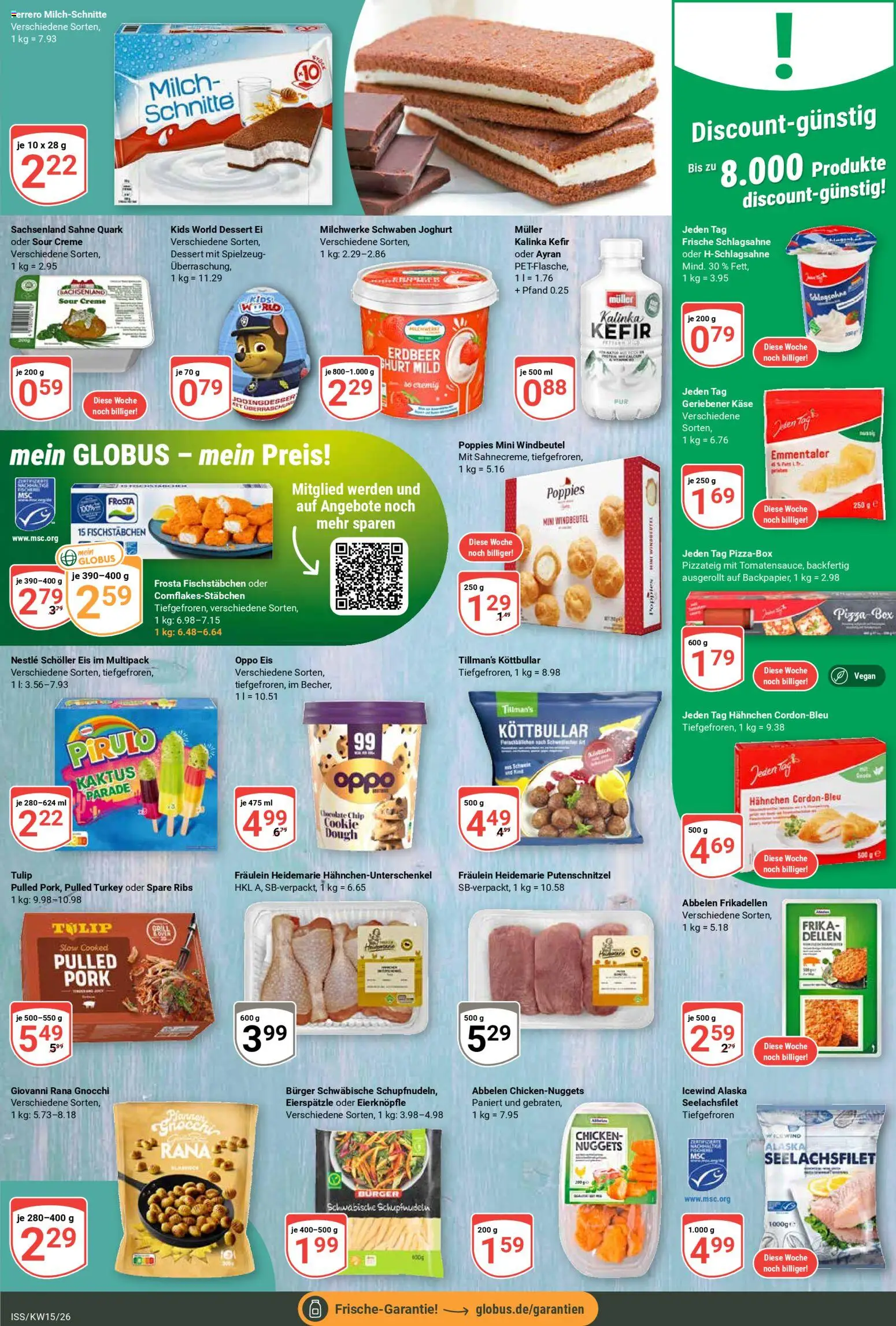Globus Prospekt 	 – gültig ab 07.04.2026 | Seite: 10 | Produkte: Quark, Putenschnitzel, Eis, Ferrero milchschnitte