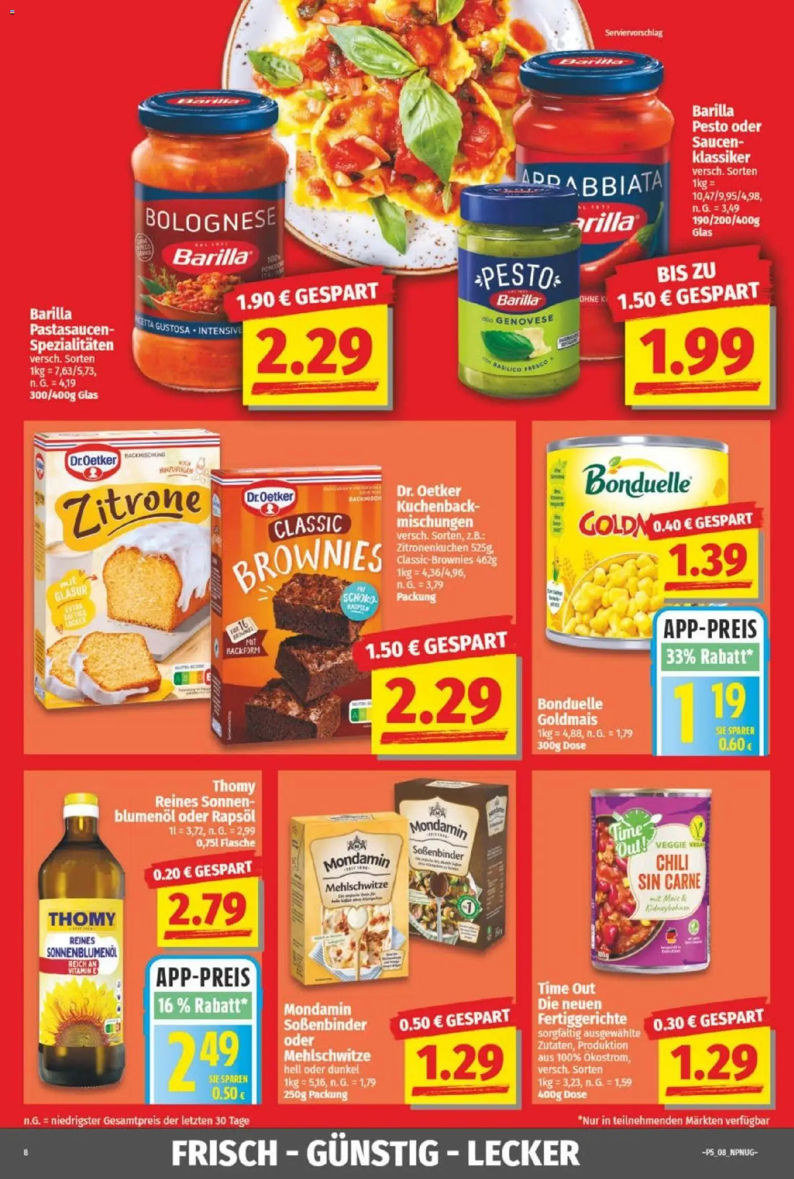NP Discount Prospekt – gültig ab 26.01.2026 | Seite: 8 | Produkte: Barilla, Rapsöl, Zitrone, Chili