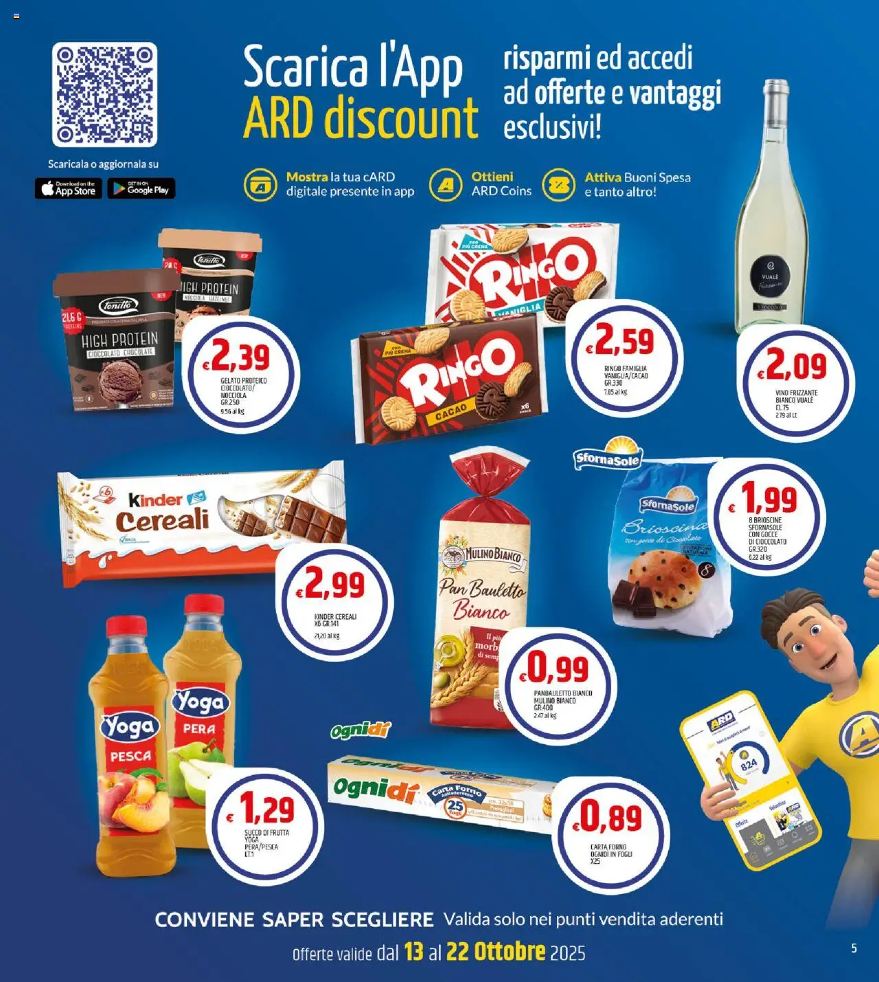 Volantino ARD Discount del 13.10.2025 | Pagina: 5 | Prodotti: Crema, Succo, Frutta, Carta forno