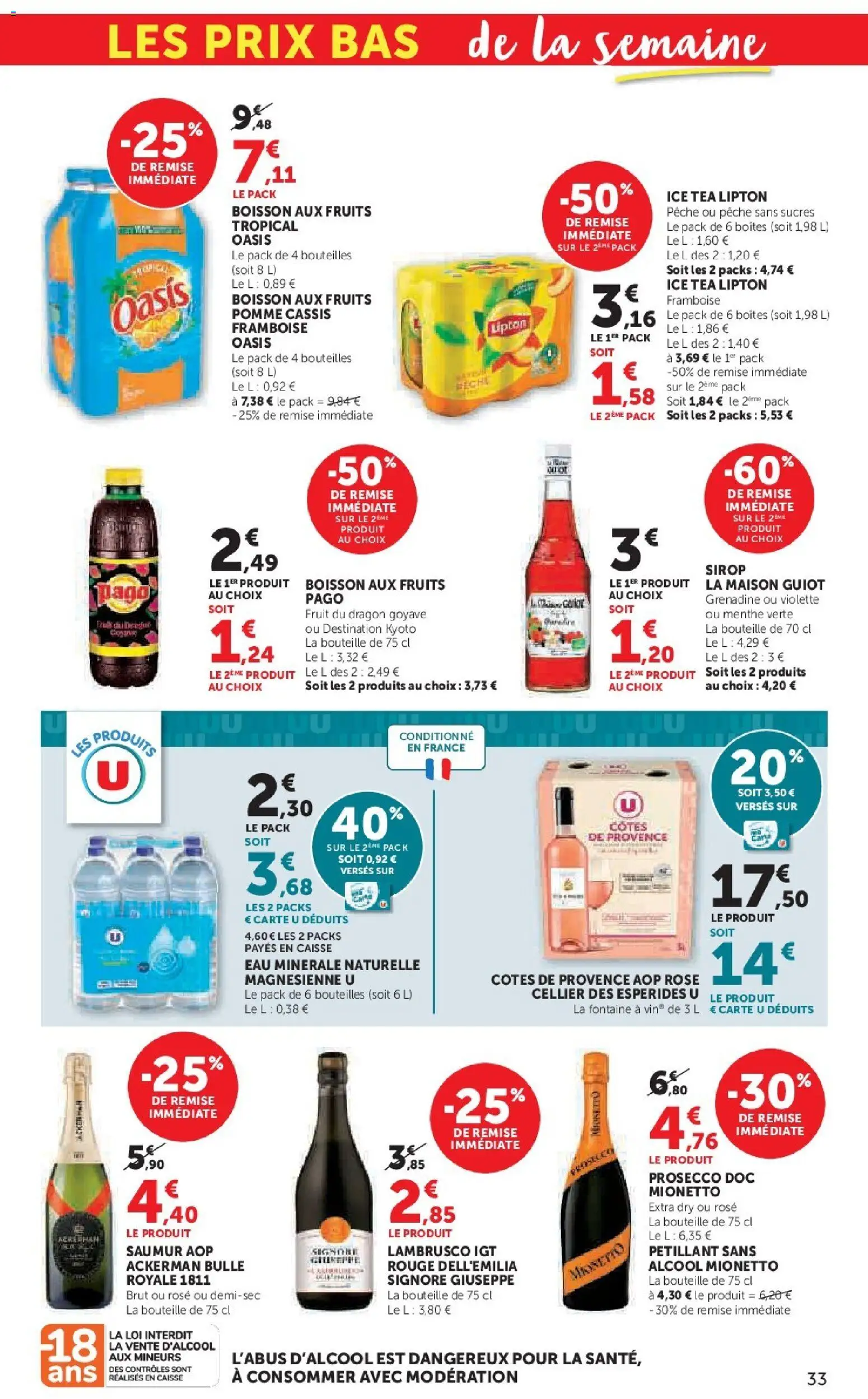 {H1} | Page: 33 | Produits: Alcool, Cassis, Framboise, Goyave