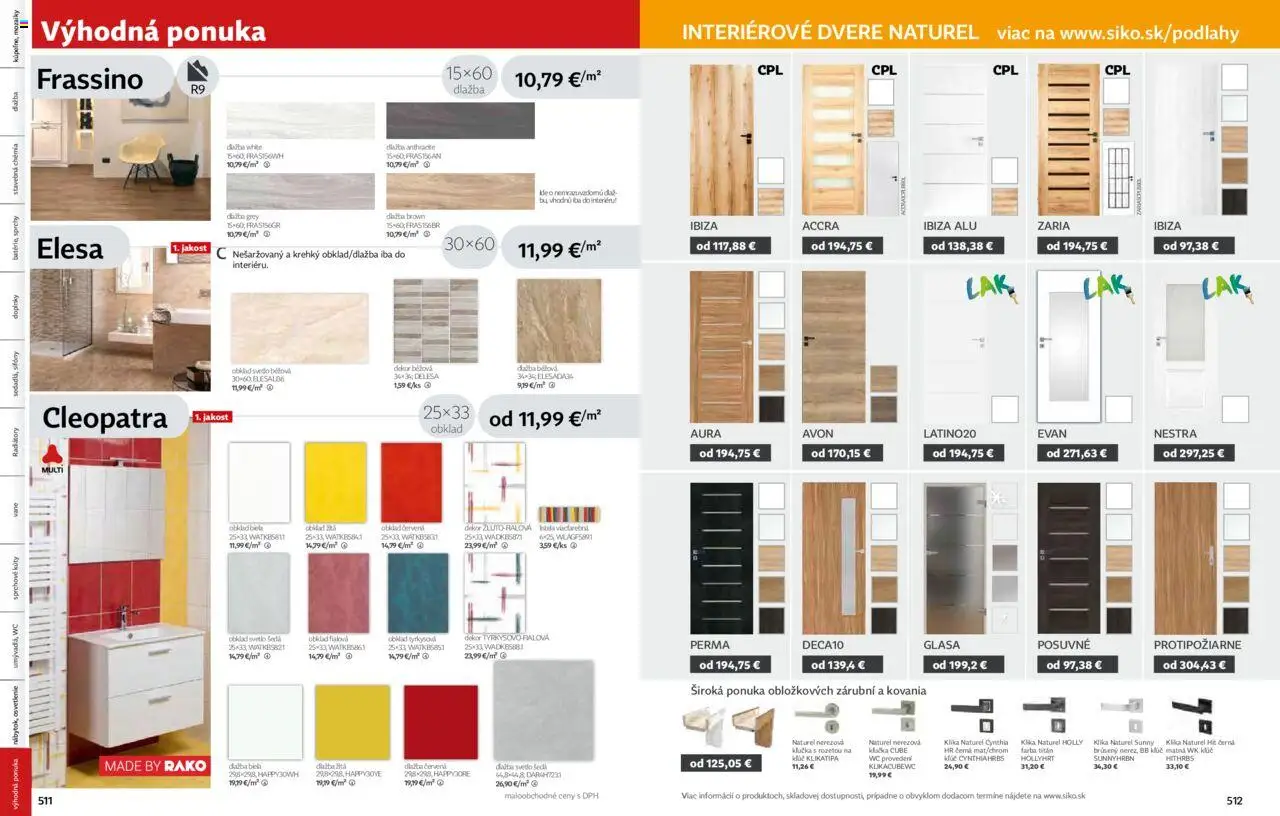 Nové Siko akcie – leták je platný od 01.09.2025 | Strana: 257 | Produkty: Osvetlenie, Svetlo, Dlažba, Radiátory