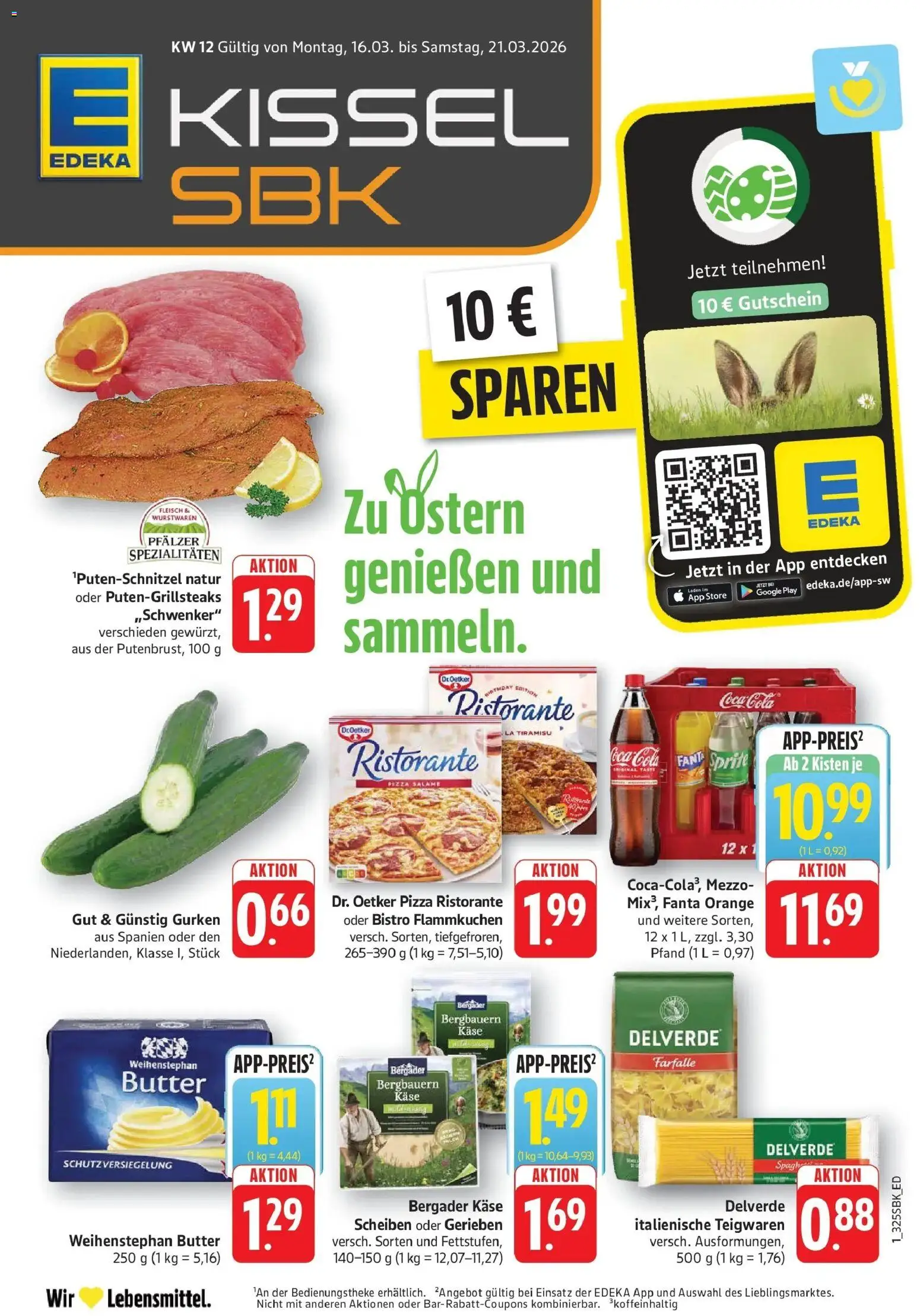 Edeka prospekt Walldorf	 – gültig ab 16.03.2026 | Seite: 1 | Produkte: Sprite, Butter, Weihenstephan butter, Gurken