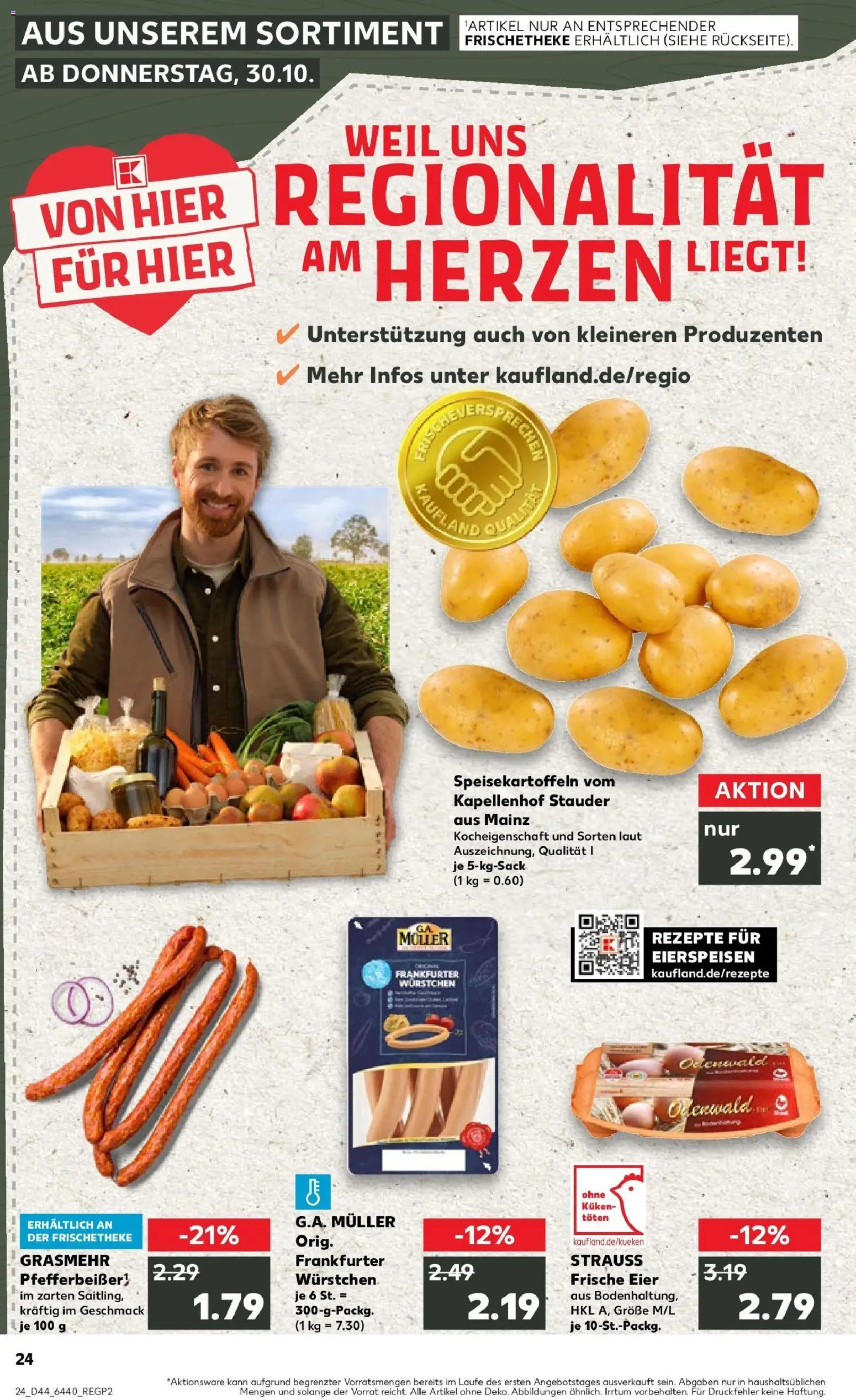 Kaufland prospekt Rüsselsheim Am Main	 – gültig ab 30.10.2025 | Seite: 24 | Produkte: Eier