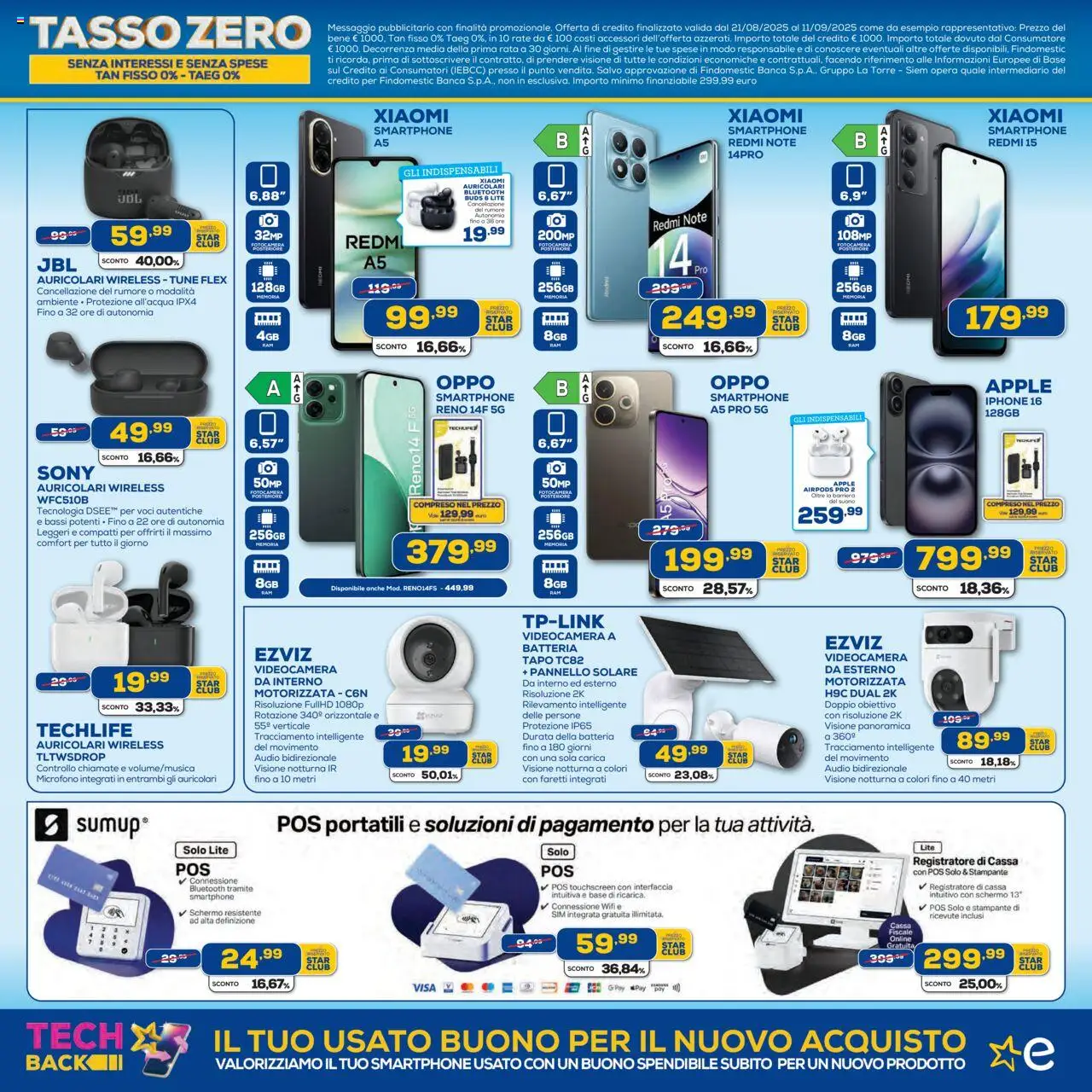 Volantino Euronics del 21.08.2025 | Pagina: 7 | Prodotti: Auricolari, Schermo, Stampante, Videocamera