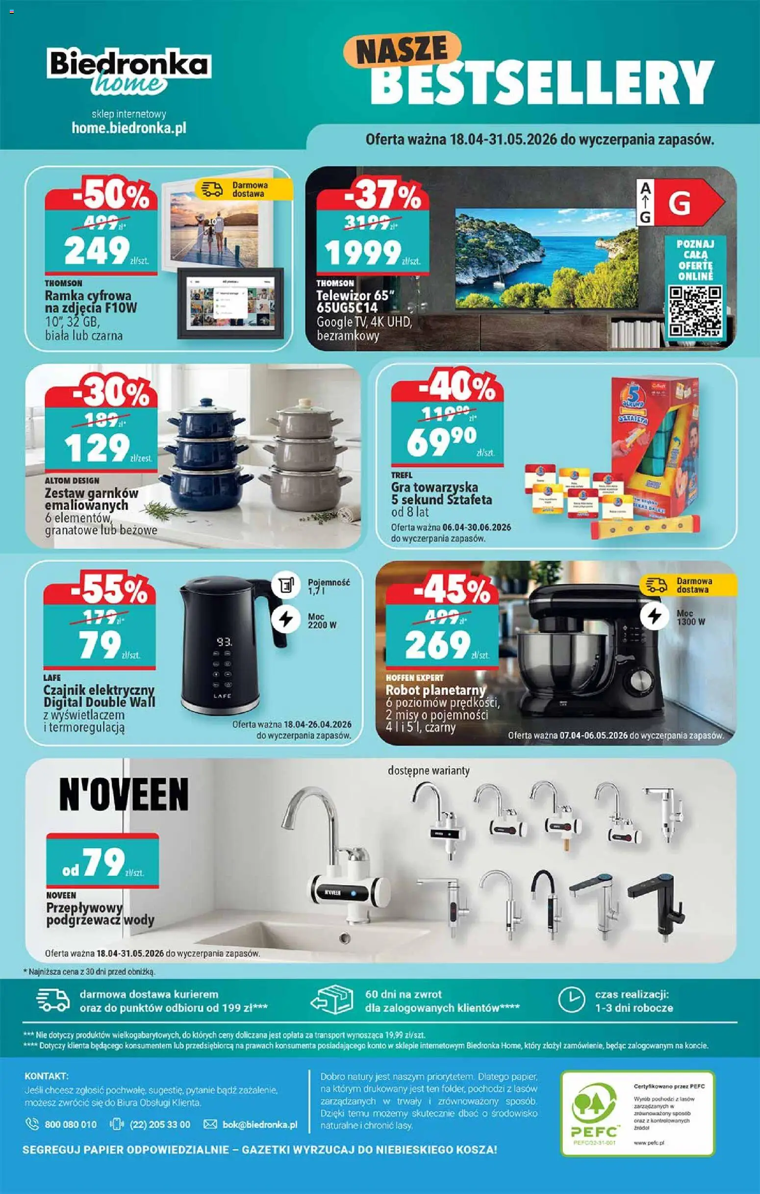 Biedronka gazetka - Hity i inspiracje od 18.04.2026 | Strona: 44 | Produkty: Telewizor, Gra, Czajnik, Robot