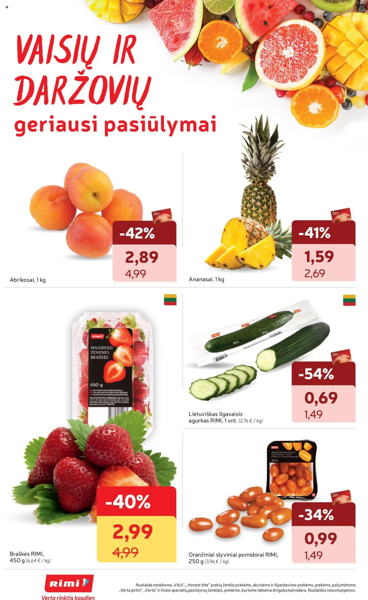 Rimi leidinys│galioja nuo 12.08.2025 | Puslapis: 10 | Prekių: Agurkas, Pomidorai, Braškės