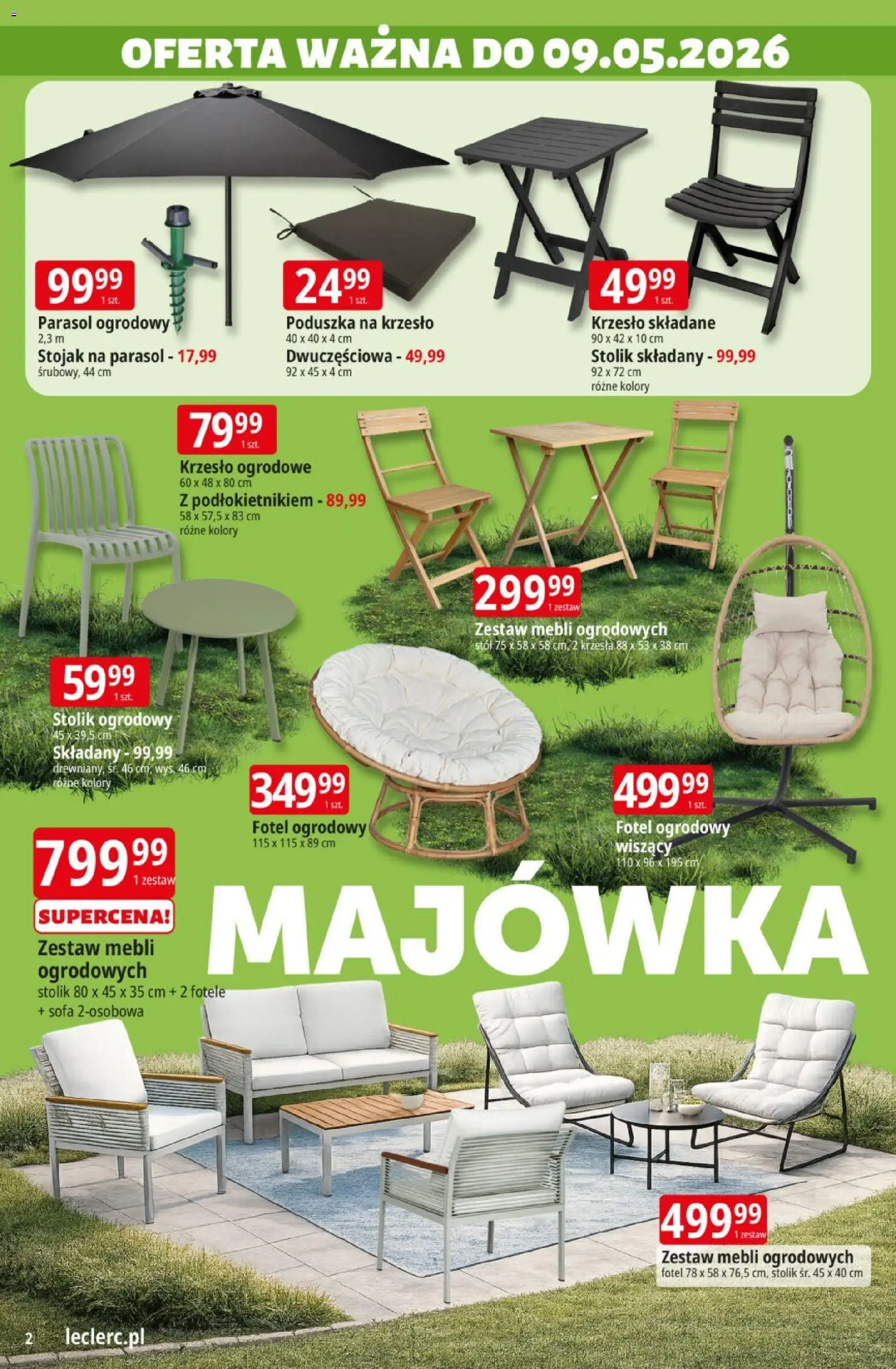 E.Leclerc gazetka od 21.04.2026 | Strona: 2 | Produkty: Poduszka, Fotel, Stół, Krzesło