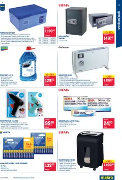 Náhled letáku Makro leták - Spotřební zboží od 08.10.2025 | Strana: 3 | Produkty: Skartovačka, Ventilátor, Potraviny, LED