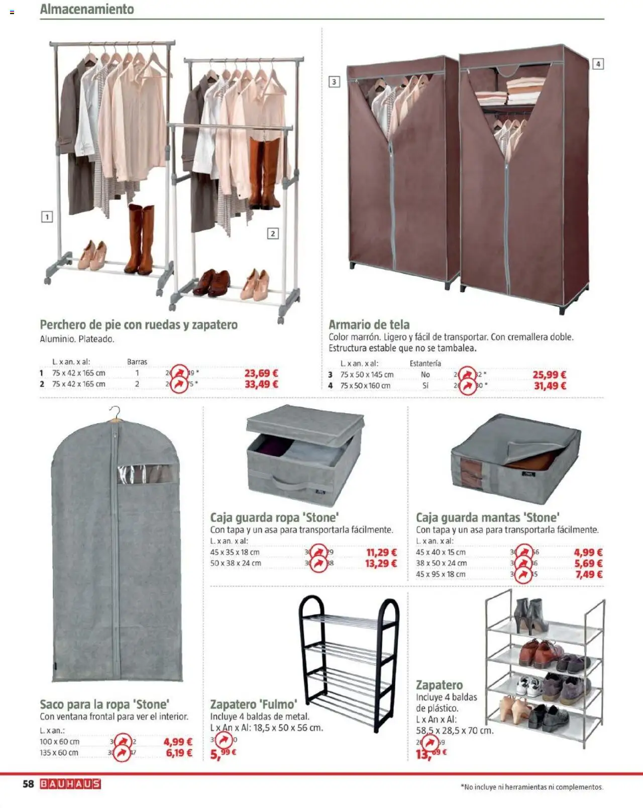 Bauhaus - Camping │ válido desde el 19.05.2025 | Página: 58 | Productos: Perchero, Zapatero, Ropa, Caja