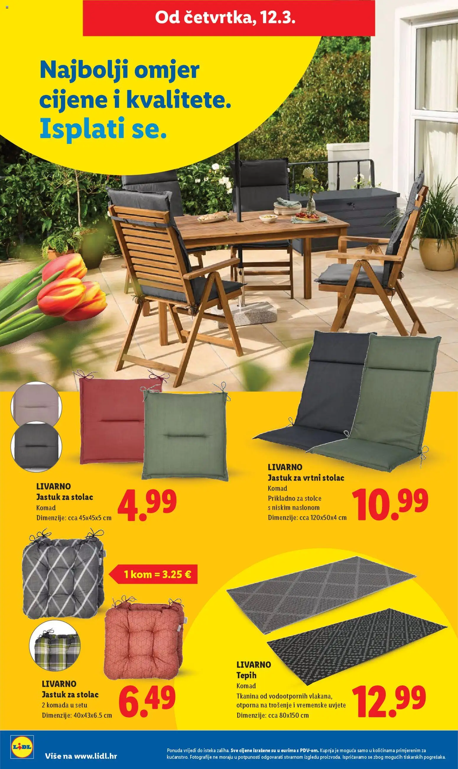 Lidl katalog | vrijedi od 09.03.2026 | Stranica: 44 | Proizvodi: Jastuk, Tepih
