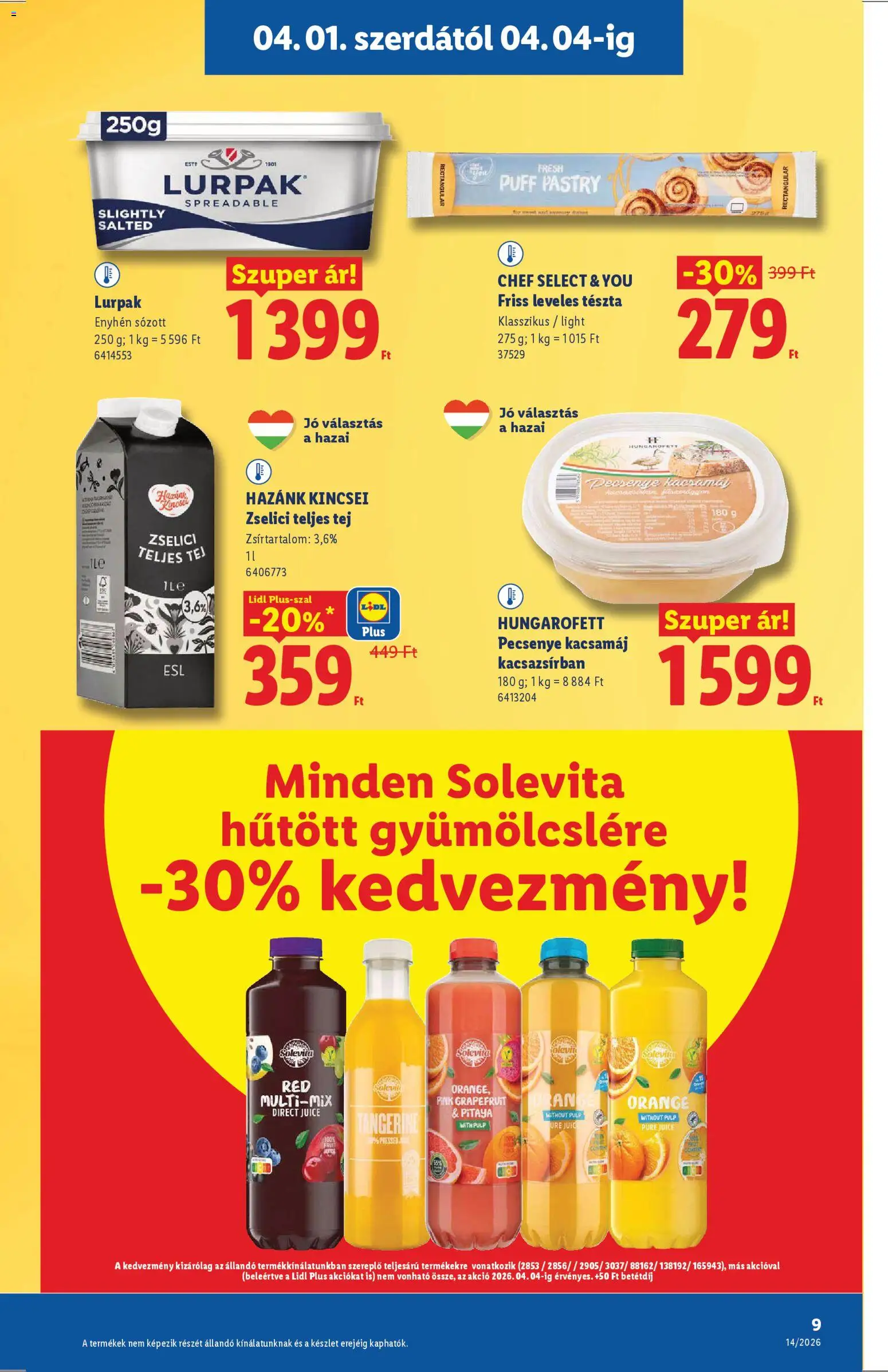 Lidl akciós ujság - amely érvényes a következő dátumtól: 01.04.2026 | Oldal: 9