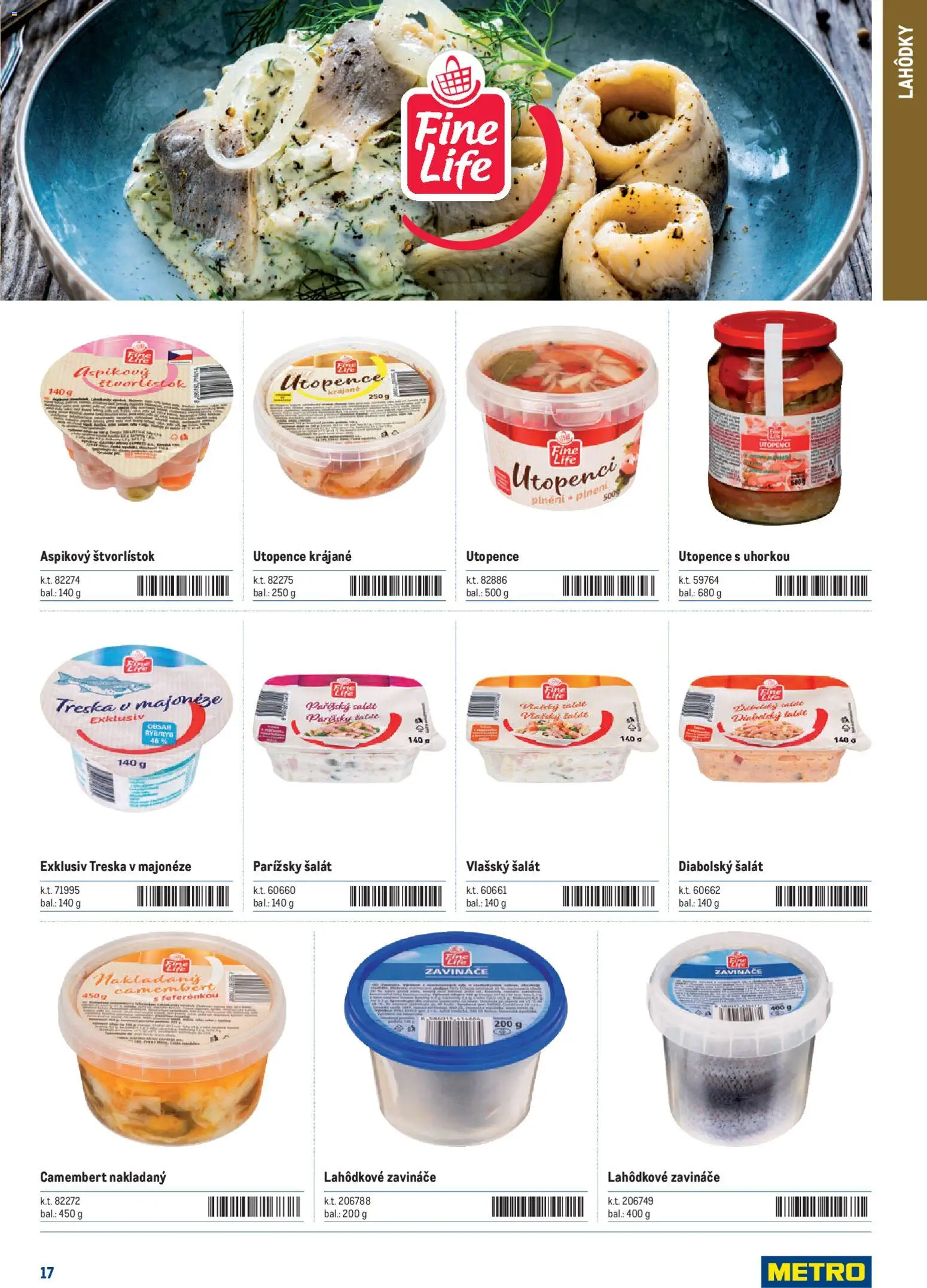 Nové Metro akcie – leták je platný od 05.12.2025 | Strana: 17 | Produkty: Šalát, Treska
