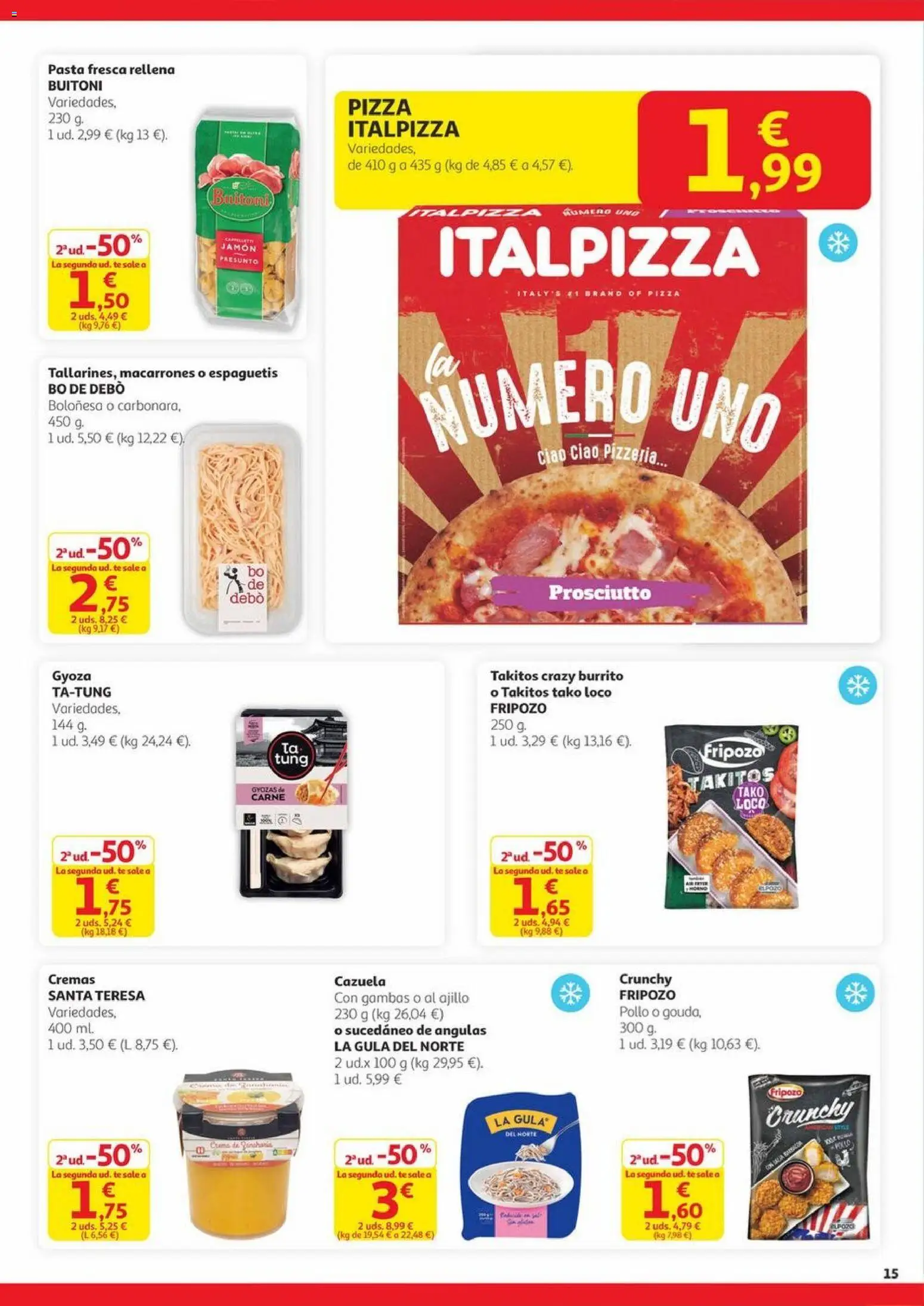 Alcampo - Canarias │ válido desde el 20.11.2025 | Página: 15 | Productos: Jamón, Pizza, Pasta, Té