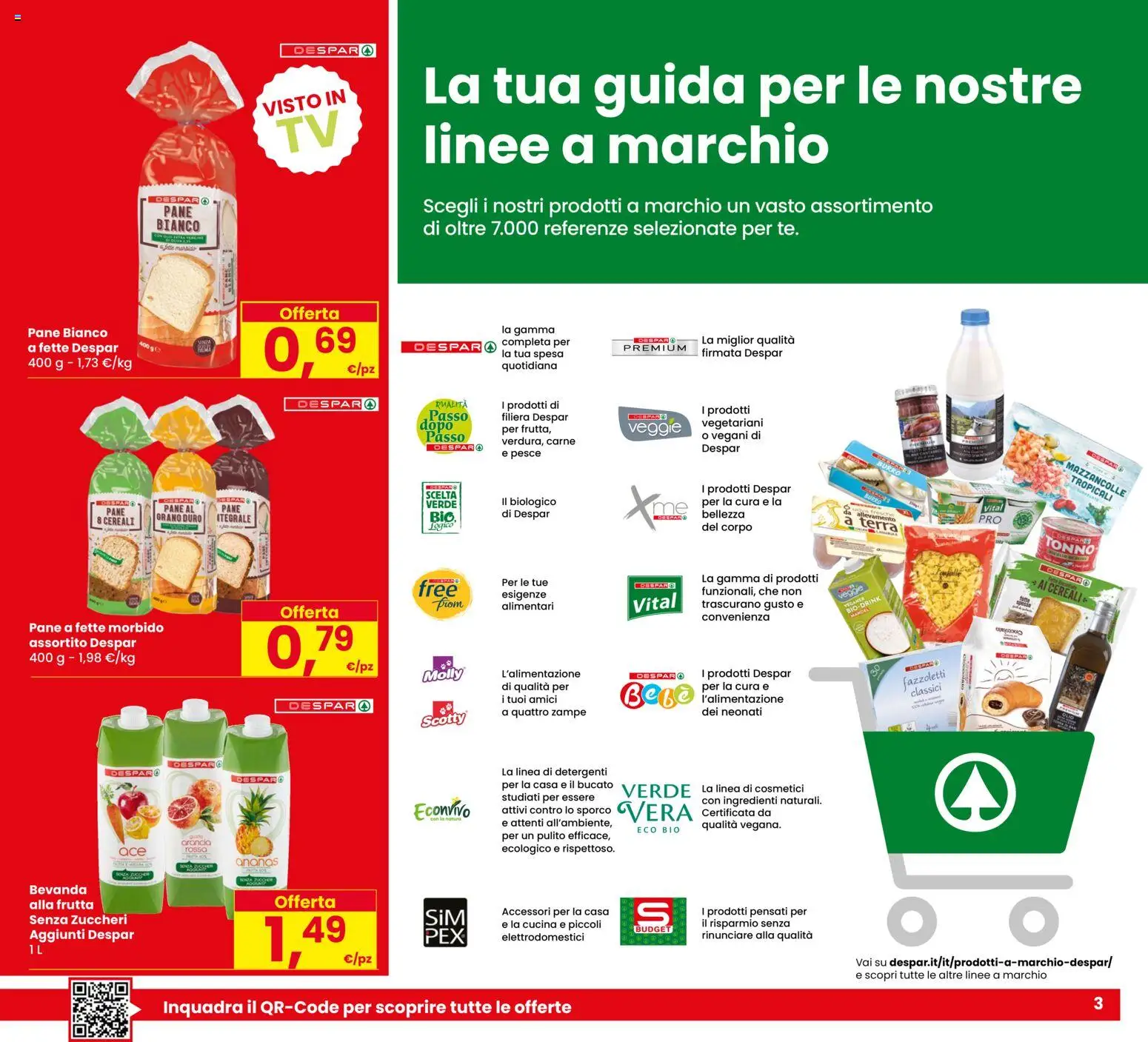 Volantino Despar del 22.01.2026 | Pagina: 3 | Prodotti: Fazzoletti, Frutta, Burro, Terra