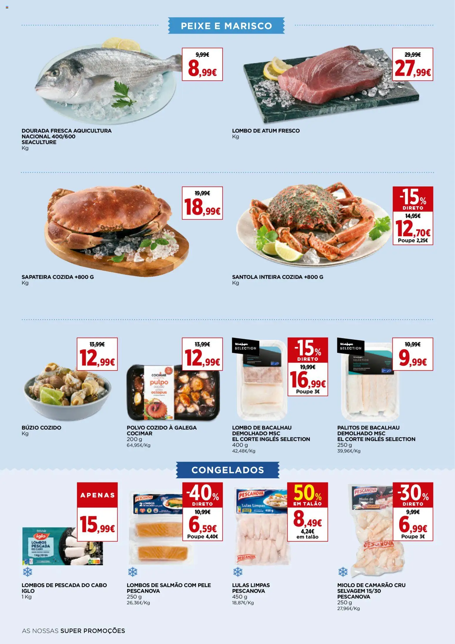 El Corte Ingles folheto │ válido de 16.01.2026 | Página: 6 | Produtos: Dourada, Bacalhau, Camarão, Salmão
