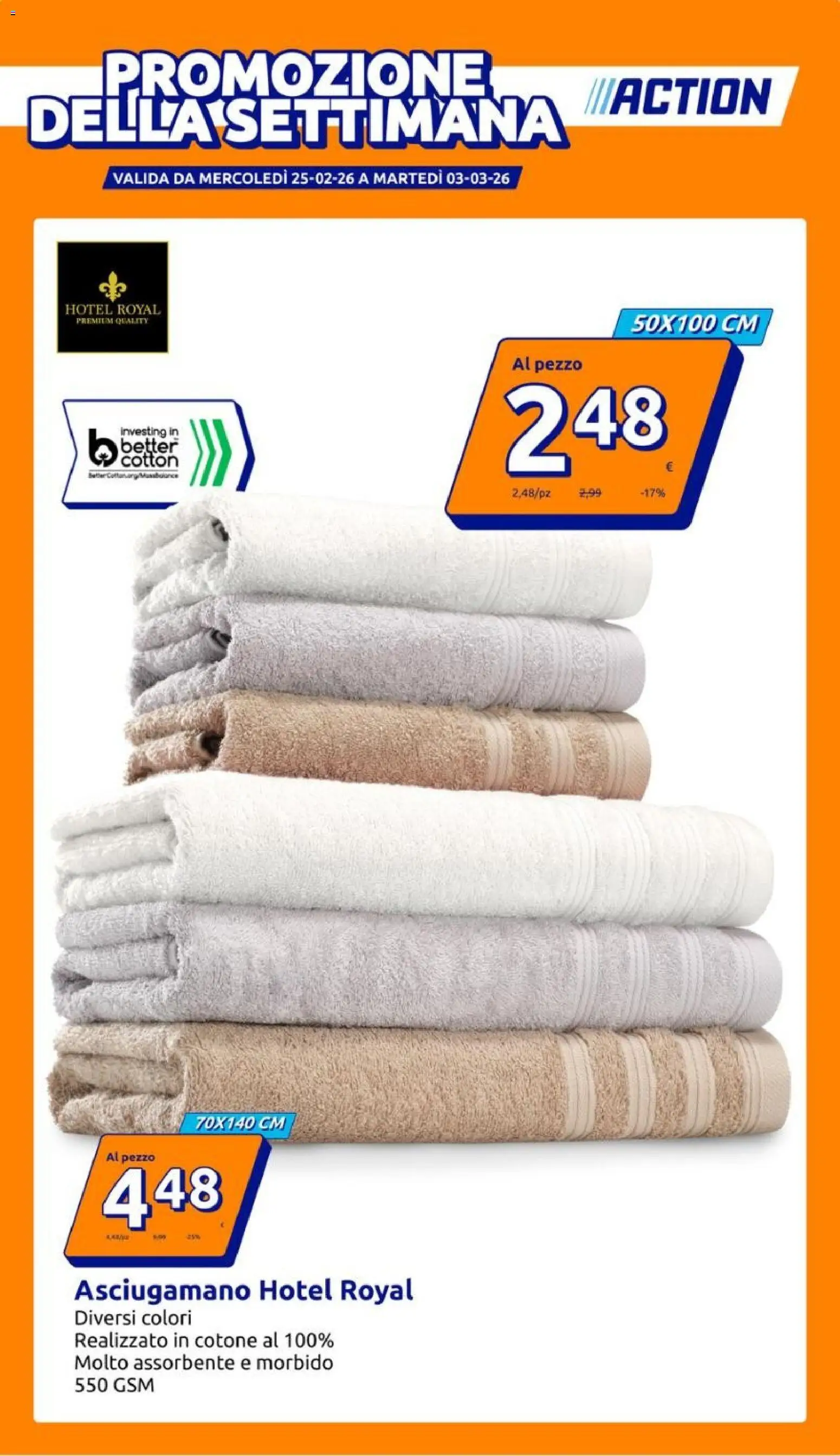 Volantino Action del 25.02.2026 | Pagina: 1 | Prodotti: Asciugamano