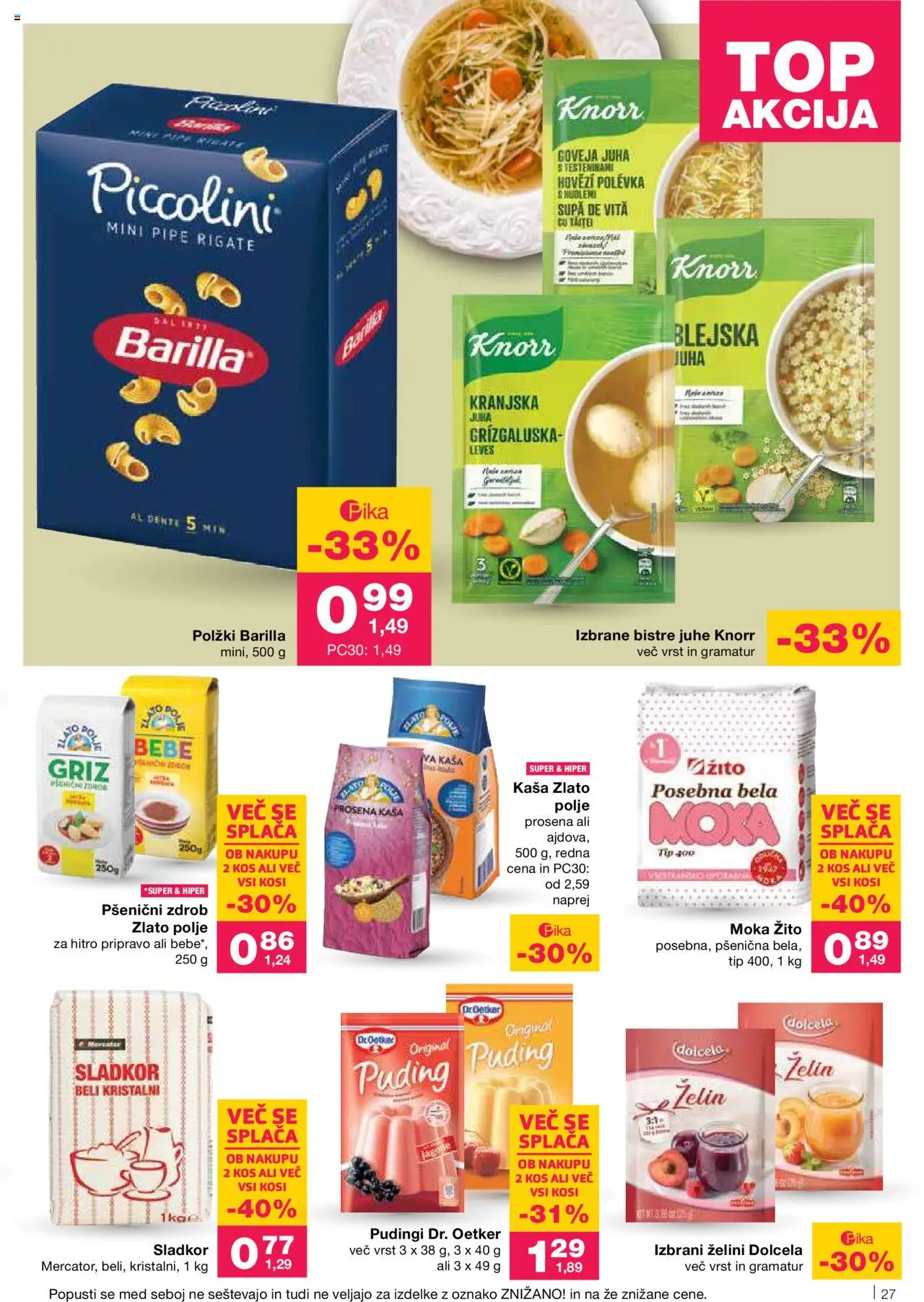 Mercator katalog │ velja od 12.06.2025 | Stran: 27 | Izdelki: Puding, Juha, Zdrob, Top doble cara