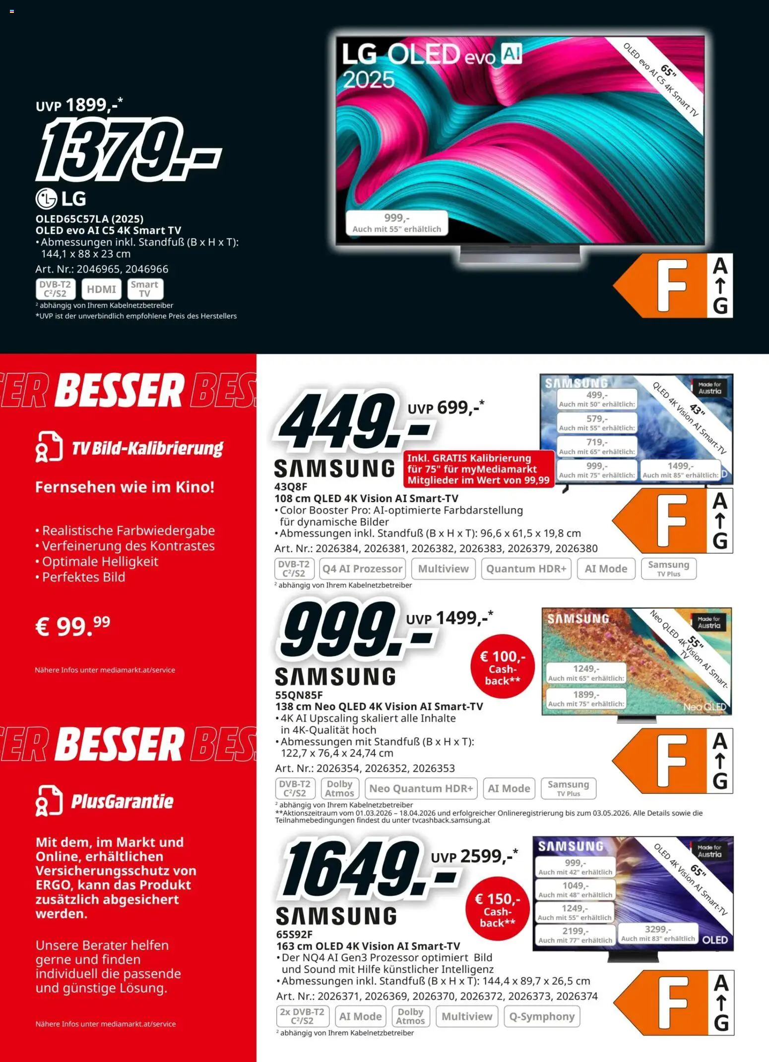Media Markt Angebote gültig ab 22.03.2026 | Seite: 18 | Produkte: TV, Samsung