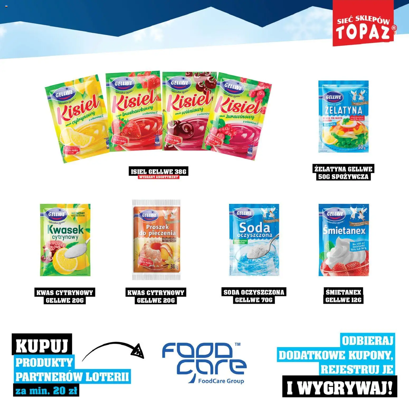 Topaz Gazetka - Katalog Produktów Objętych Loterią od 01.12.2025 | Strona: 45 | Produkty: Żelatyna, Soda oczyszczona