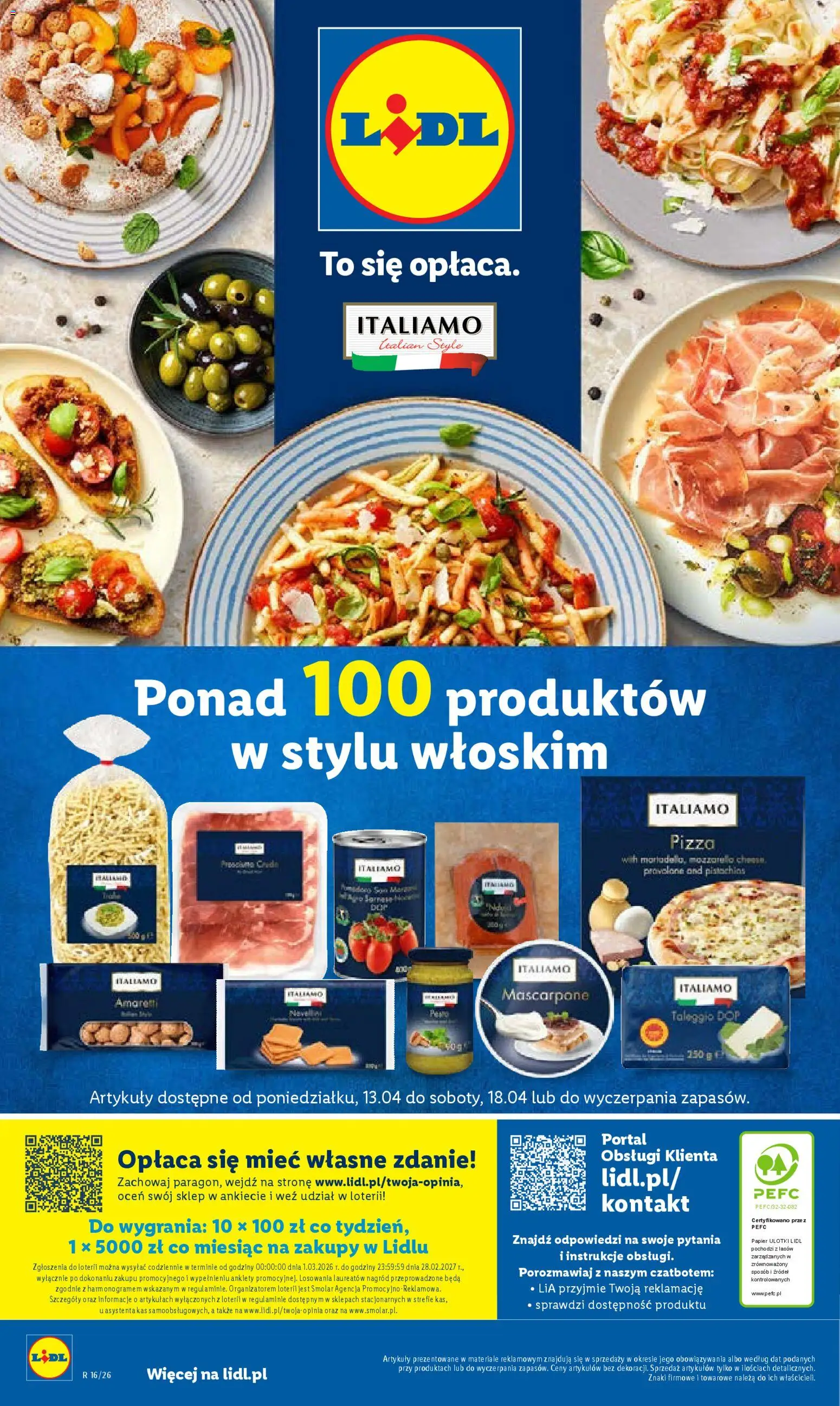 Lidl Polsko katalog od 13.04.2026 | Strana: 53 | Produkty: Pizza, Provolone, Mozzarella, Taleggio