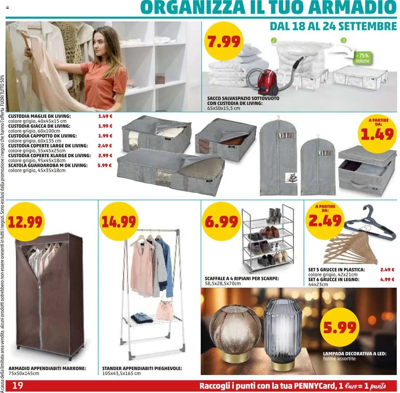 Volantino PENNY del 11.09.2025 | Pagina: 19 | Prodotti: Guardaroba, Giacca, Armadio, Grucce