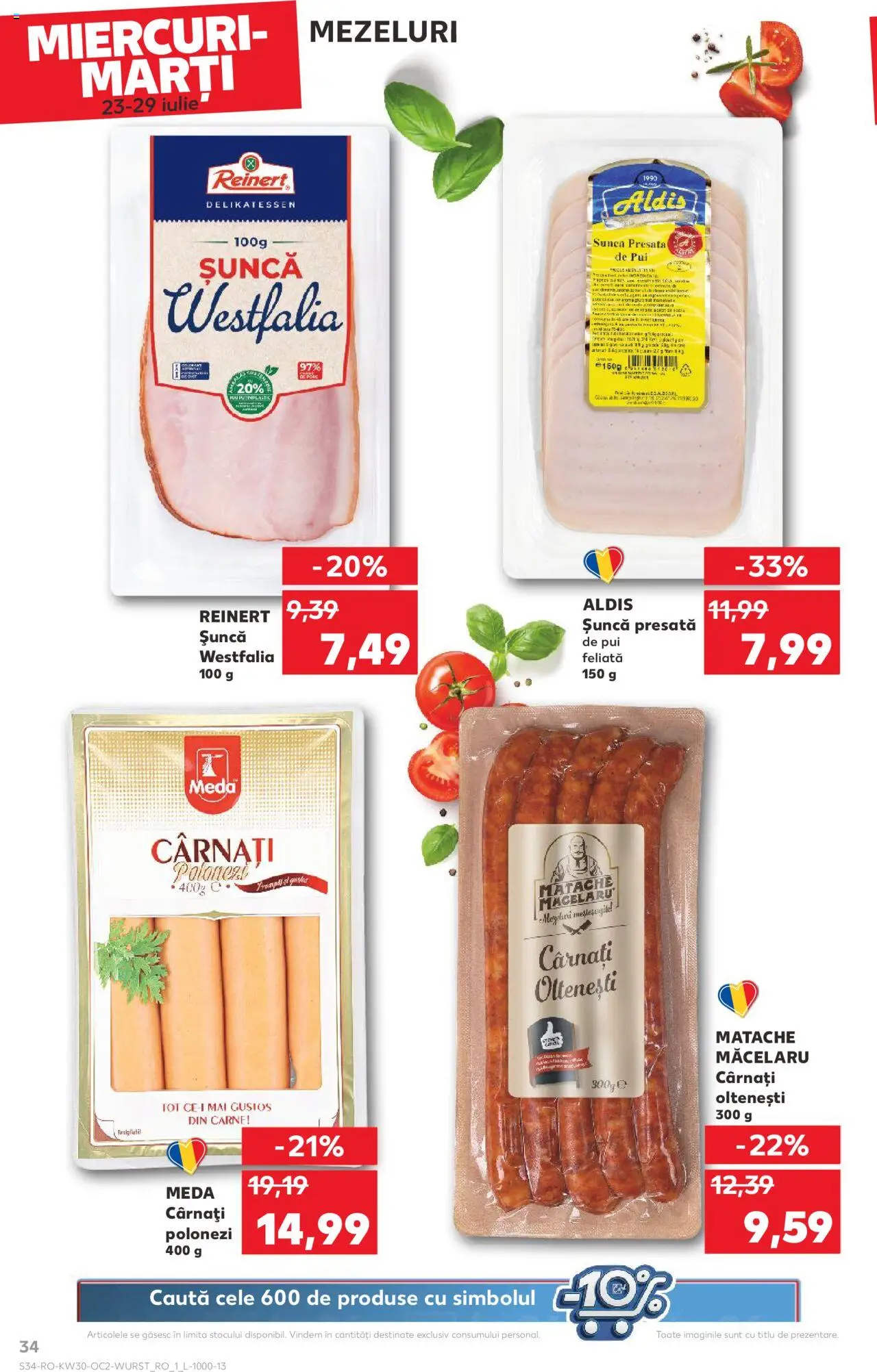 Kaufland RO akciós ujság - amely érvényes a következő dátumtól: 23.07.2025 | Oldal: 34