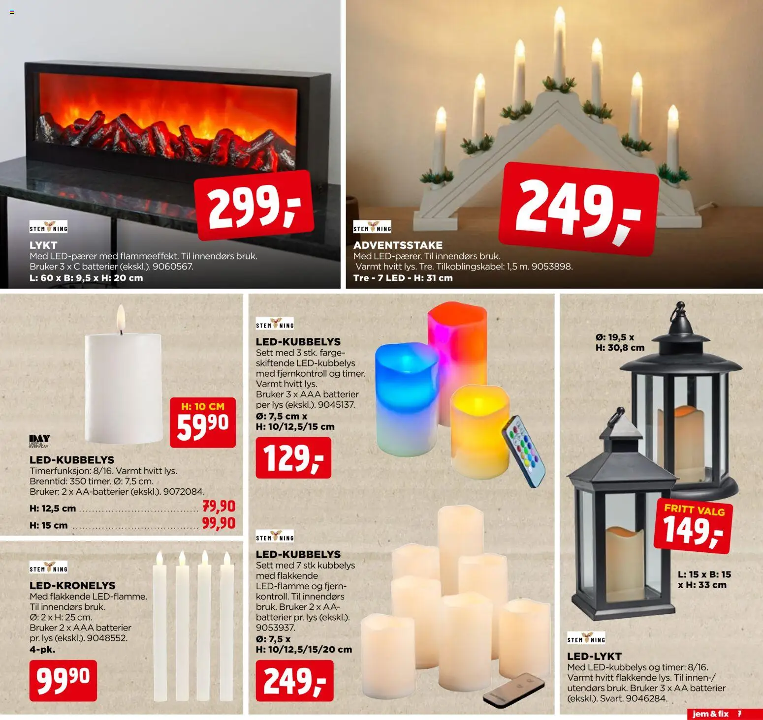 {H1} | Side: 7 | Produkter: Fjernkontroll, Сантехнічне кріплення, Lys, Lykt