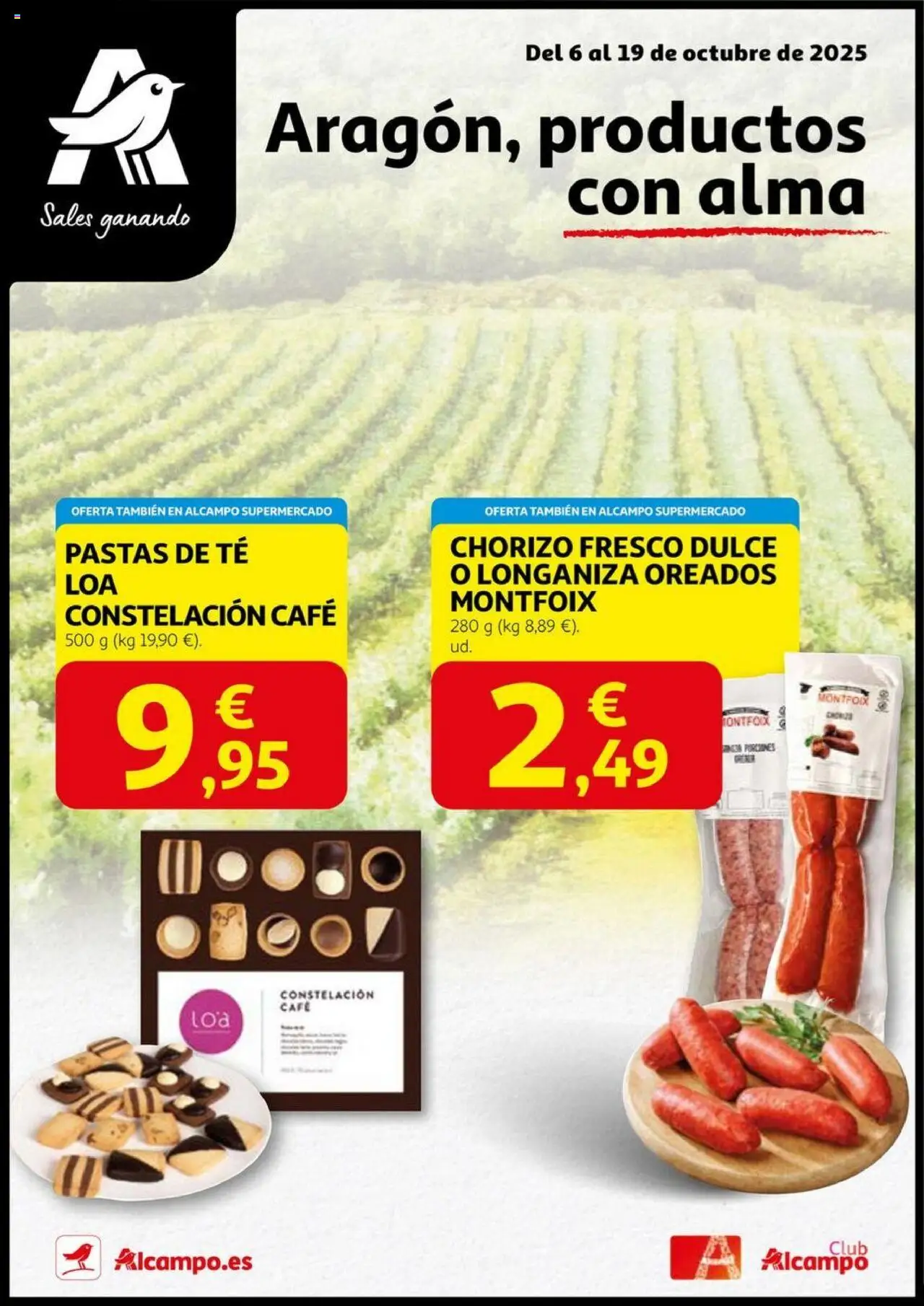 Alcampo - Aragón, productos con alma │ válido desde el 06.10.2025 | Página: 1 | Productos: Café, Té, Longaniza