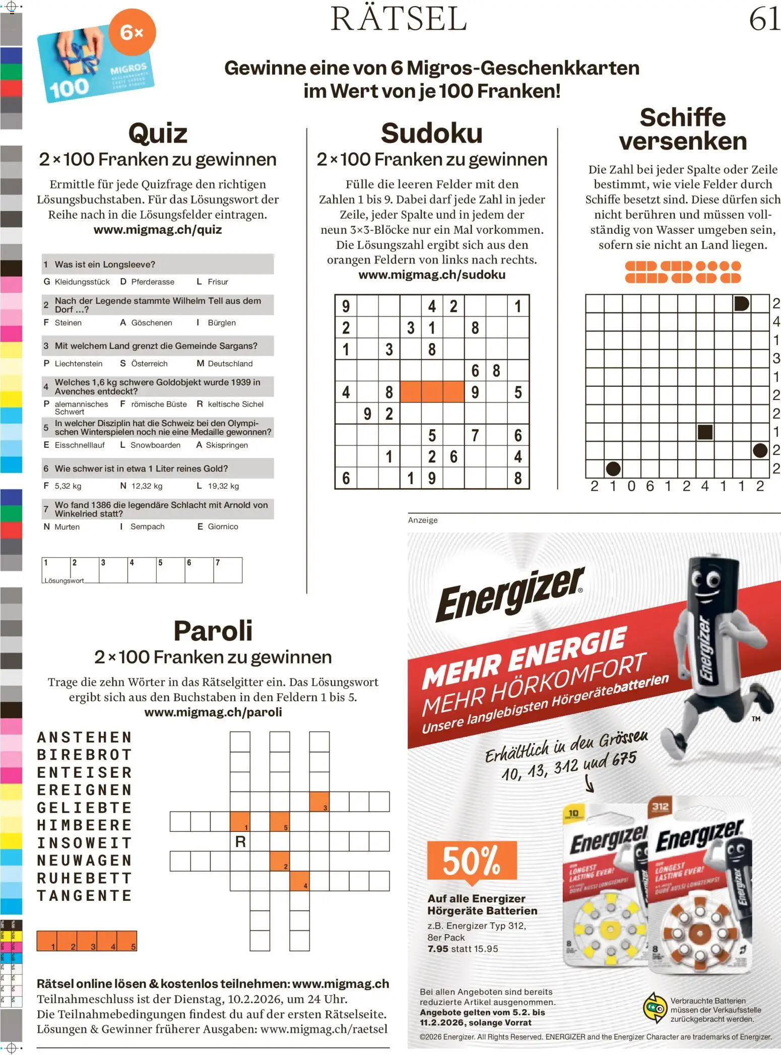 Migros - Magazin – gültig ab 04.02.2026 | Seite: 61