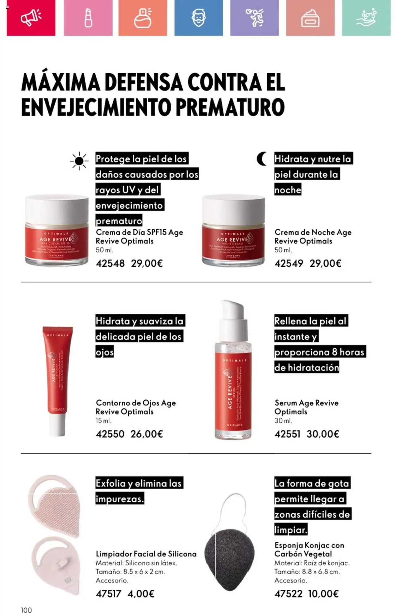 Oriflame - Catálogo Campaña 9 │ válido desde el 22.06.2025 | Página: 100 | Productos: Esponja, Crema, Crema de día, Crema de noche
