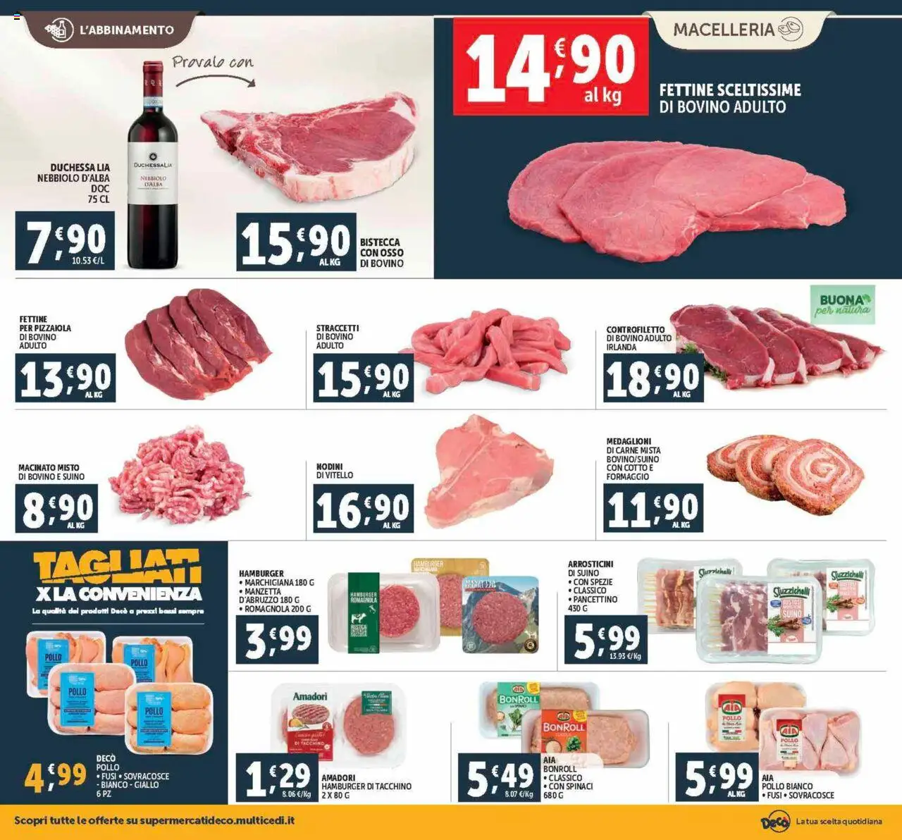 Volantino Decò del 12.09.2025 | Pagina: 4 | Prodotti: Formaggio, Spinaci, Hamburger, Arrosticini