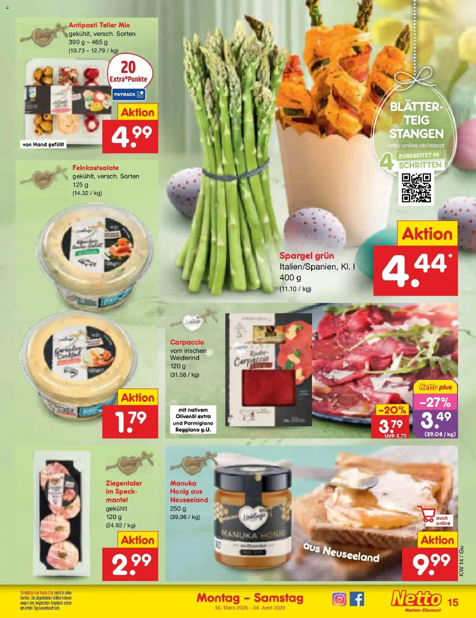Netto Marken-Discount Prospekt Machern	 – gültig ab 30.03.2026 | Seite: 17 | Produkte: Olivenol, Spargel, Mantel