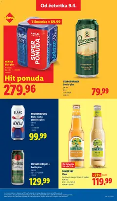SOMERSBY Cider, Sa ukusom manga i limete ili kruške 4,5% Vol. 0,33 l - pregled Lidl kataloga - važi od 09.04.2026 | Strana: 39