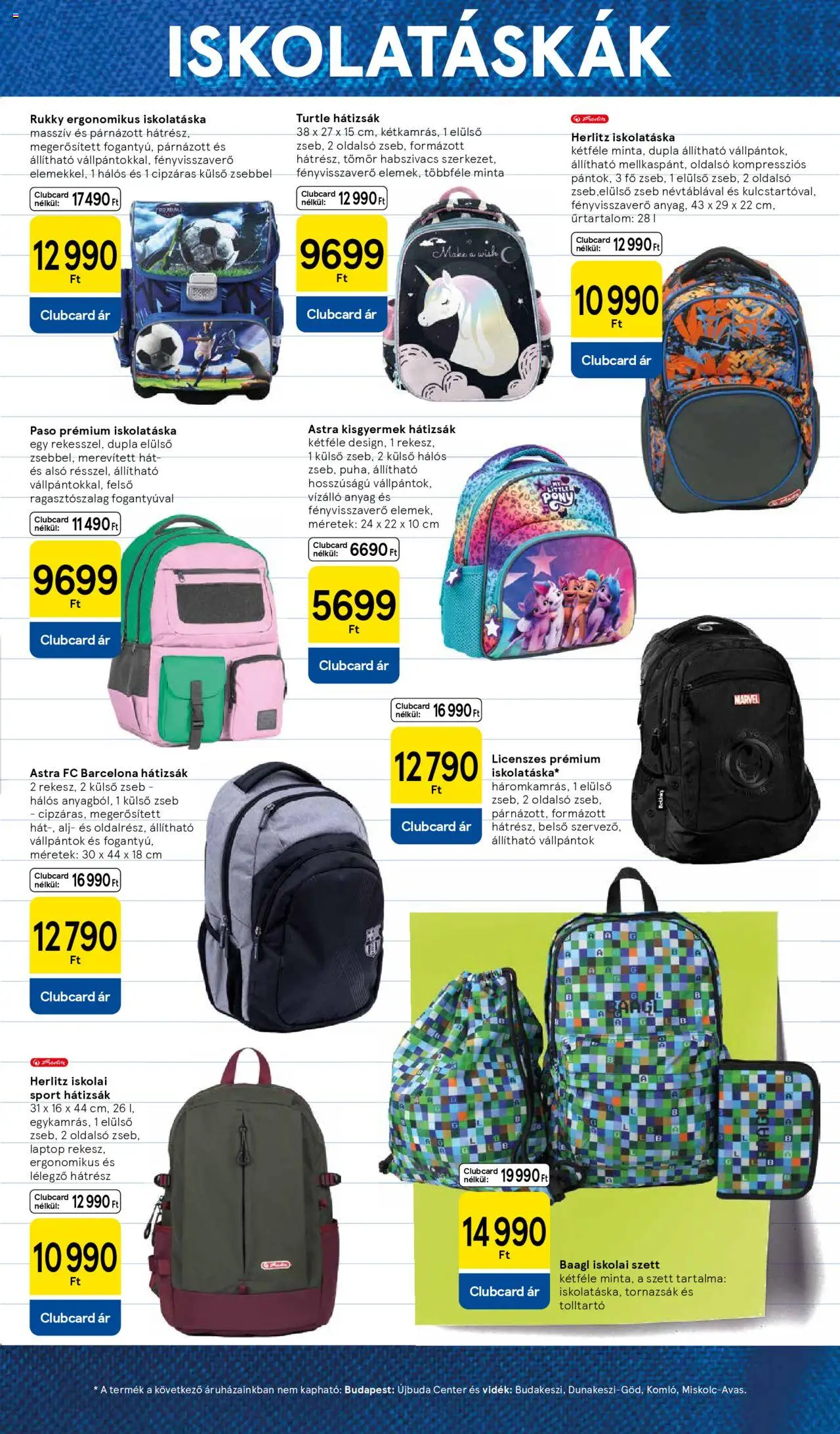 Tesco akciós ujság - amely érvényes a következő dátumtól: 11.08.2025 | Oldal: 15 | Termékek: Hátizsák, Laptop, Tolltartó