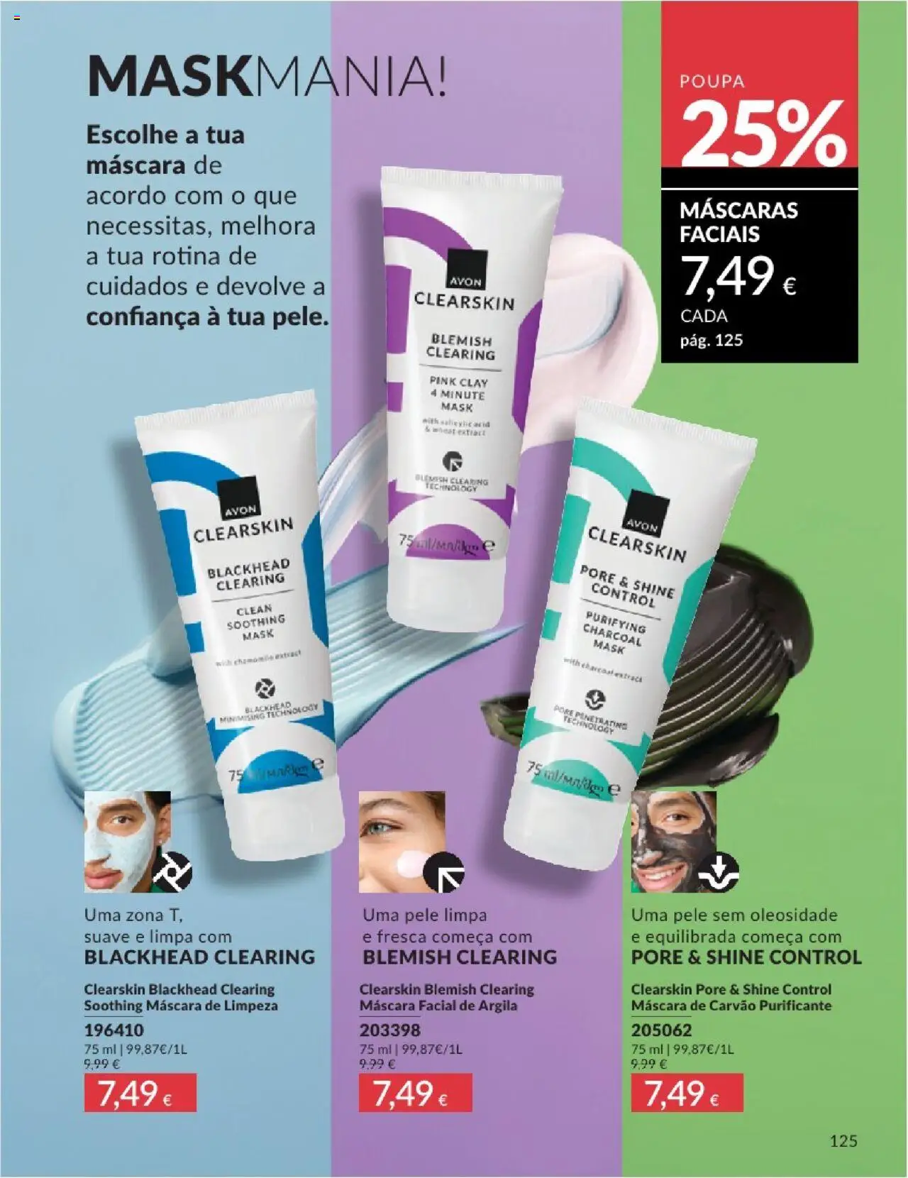 Catálogo Avon Campanha 8 │ válido de 01.08.2025 | Página: 125 | Produtos: Argila, Máscara facial