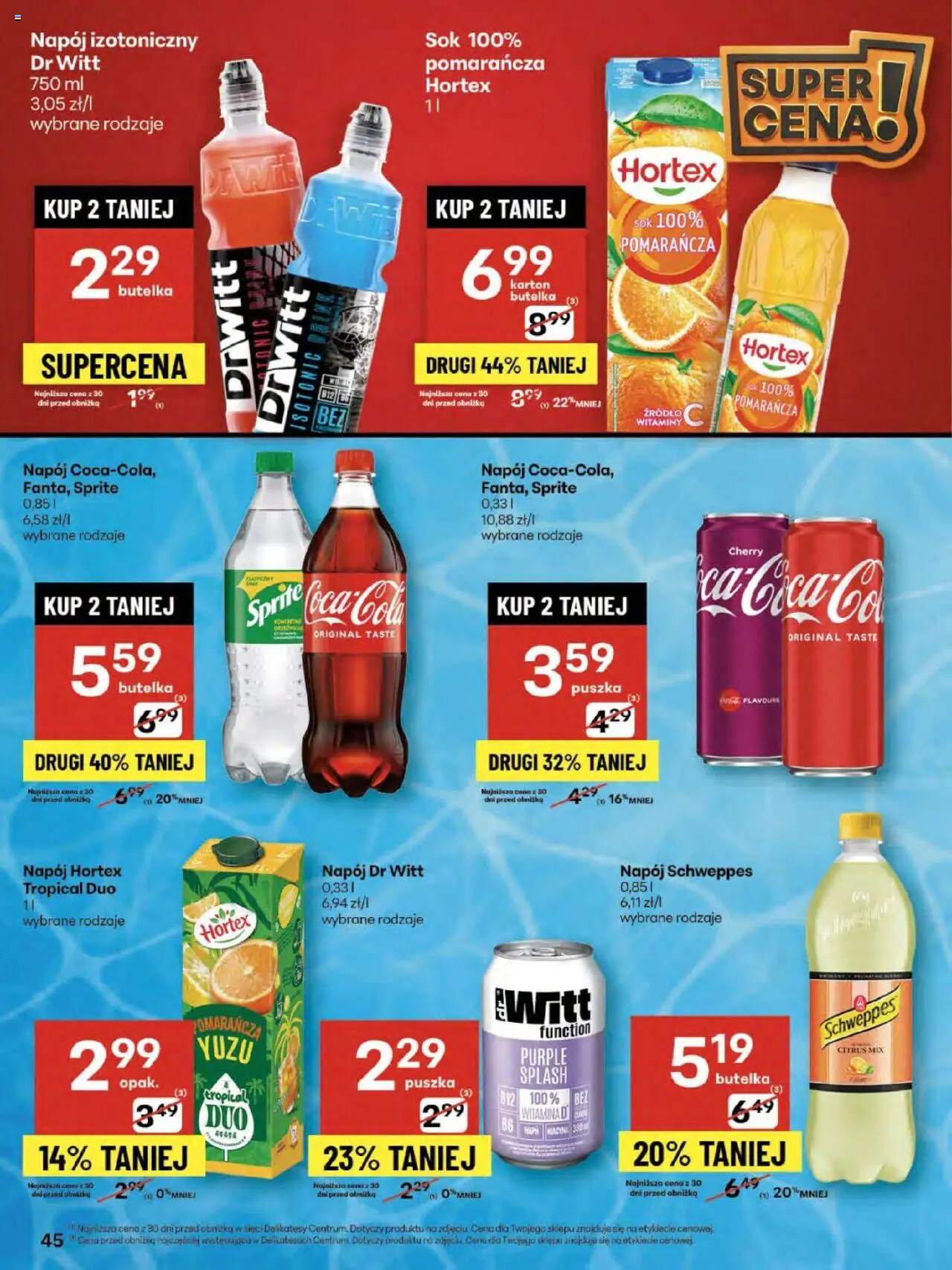 Delikatesy Centrum Gazetka od 07.08.2025 | Strona: 45 | Produkty: Sprite, Delikatesy, Sok