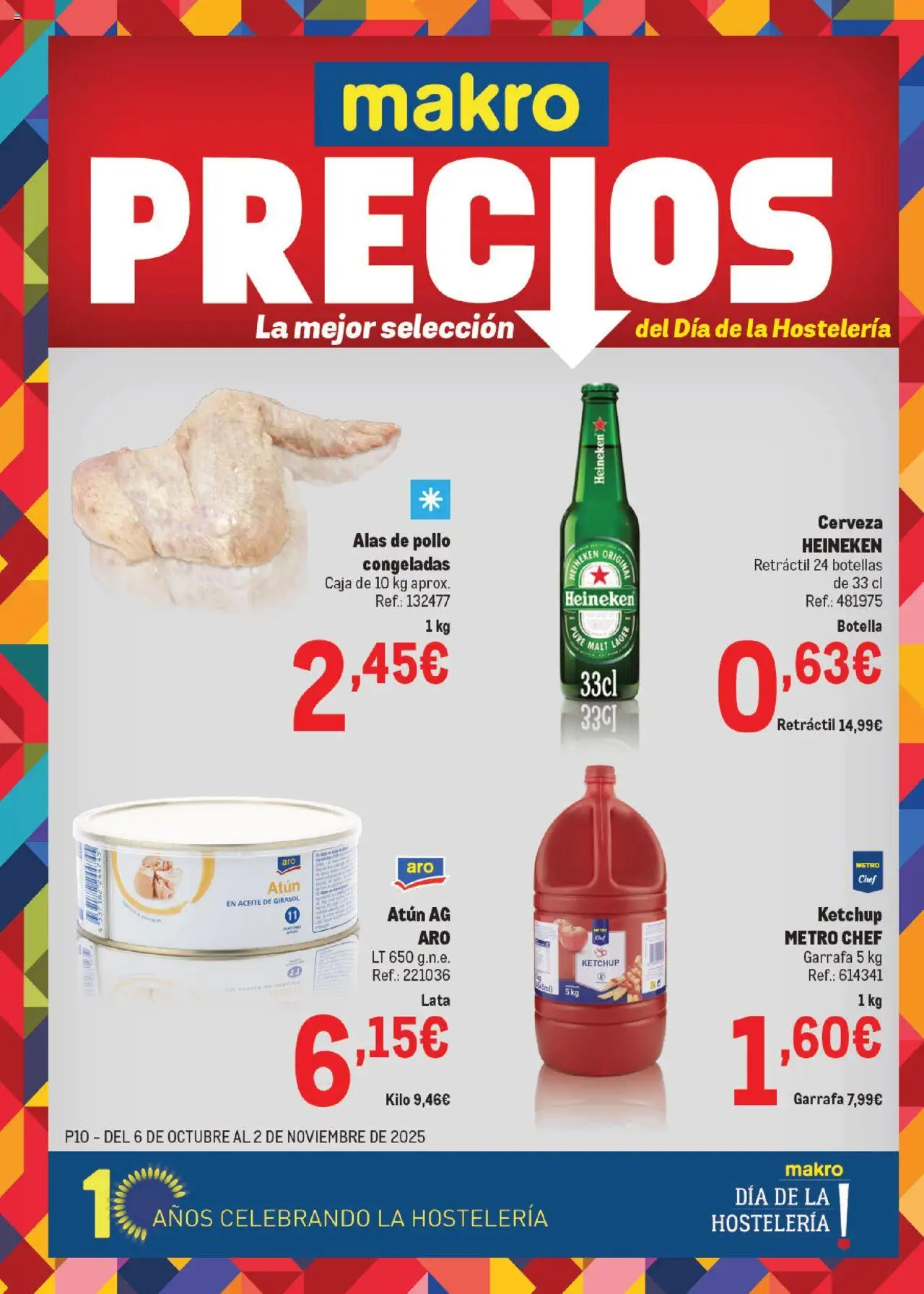 Makro - Precios Norte │ válido desde el 06.10.2025 | Página: 1 | Productos: Aceite, Cerveza, Aceite de girasol, Σπανάκι