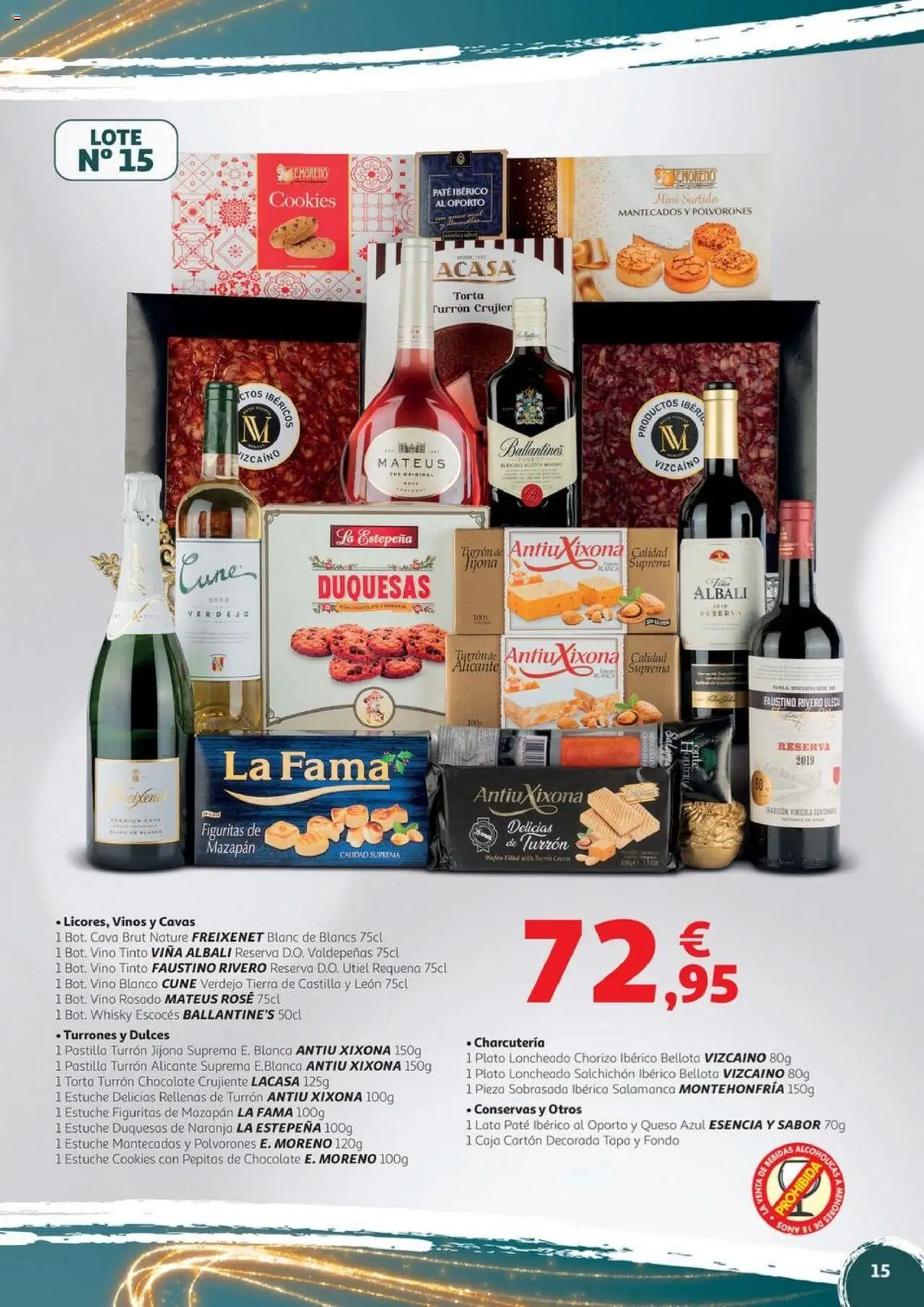 Alcampo - Alicante y Murcia │ válido desde el 06.11.2025 | Página: 15 | Productos: Queso, Vino, Whisky, Loncheado