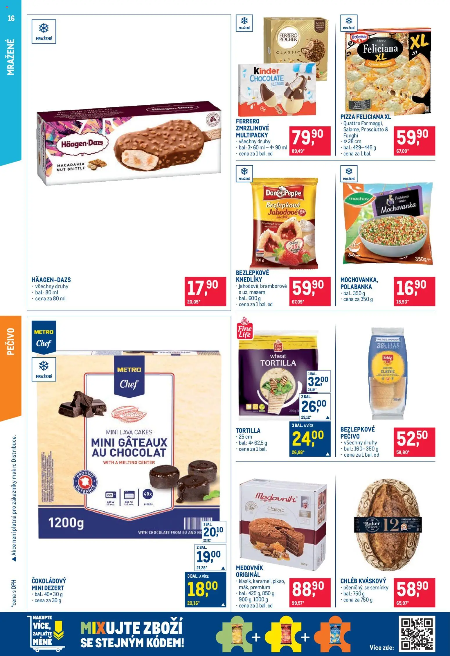 Makro leták - Pro milovníky jídla od 11.02.2026 | Strana: 16 | Produkty: Medovník, Pečivo, Tortilla, Kinder